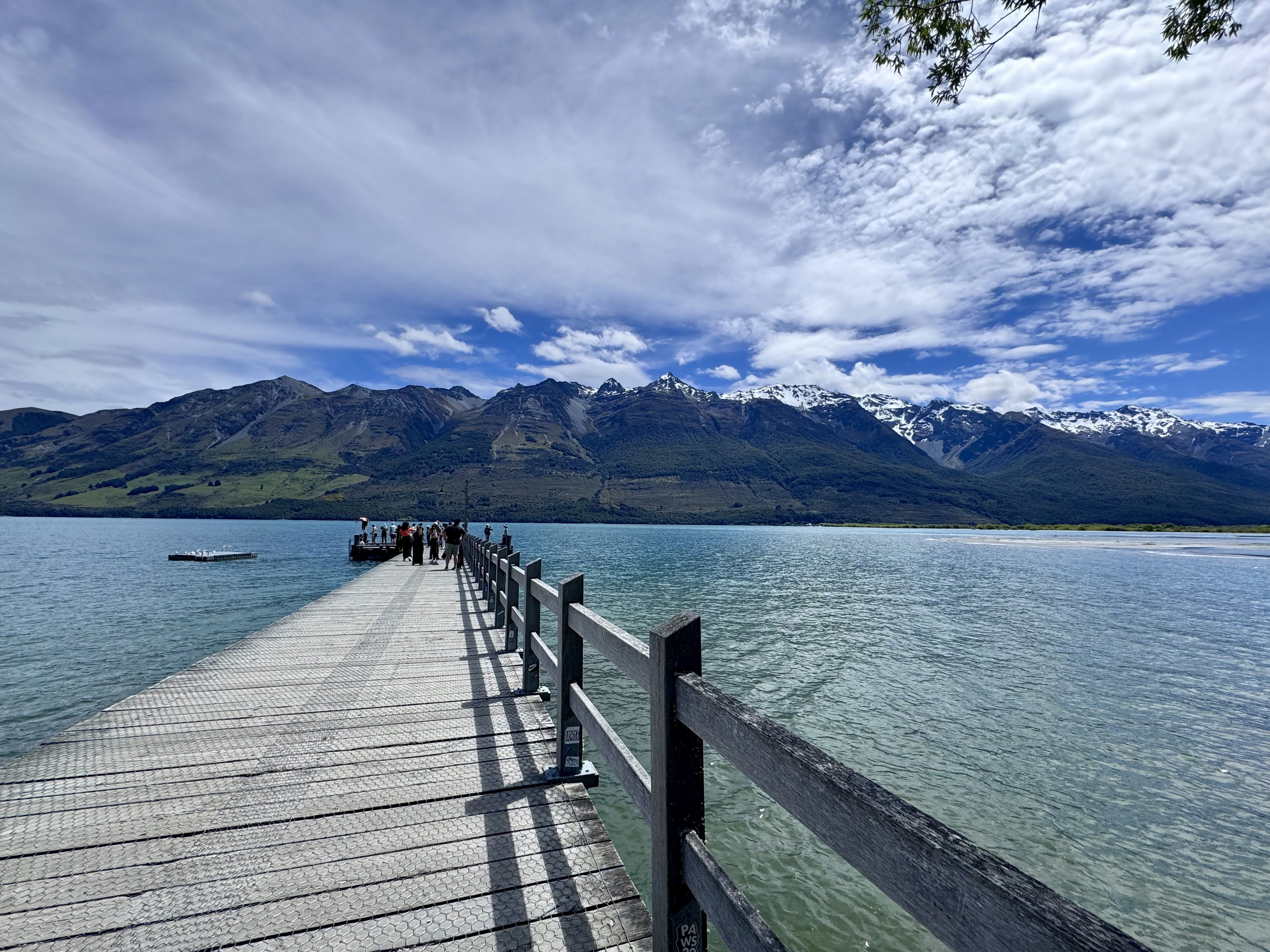 The boardwalk in Glenorchy stretching into the mountains yonder. 