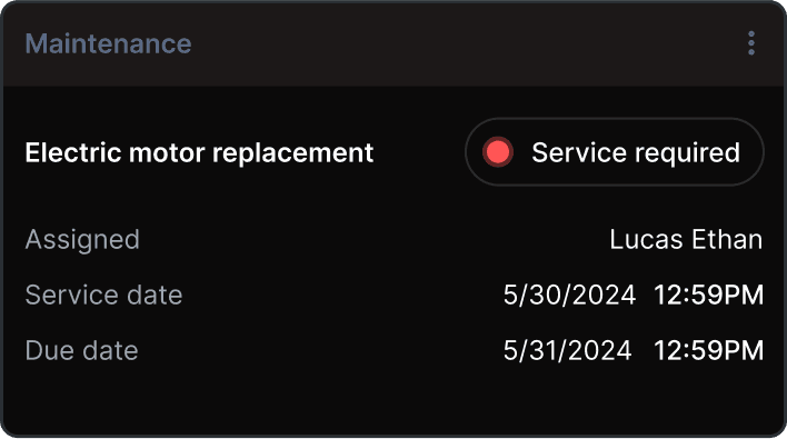 Maintenance Tracking