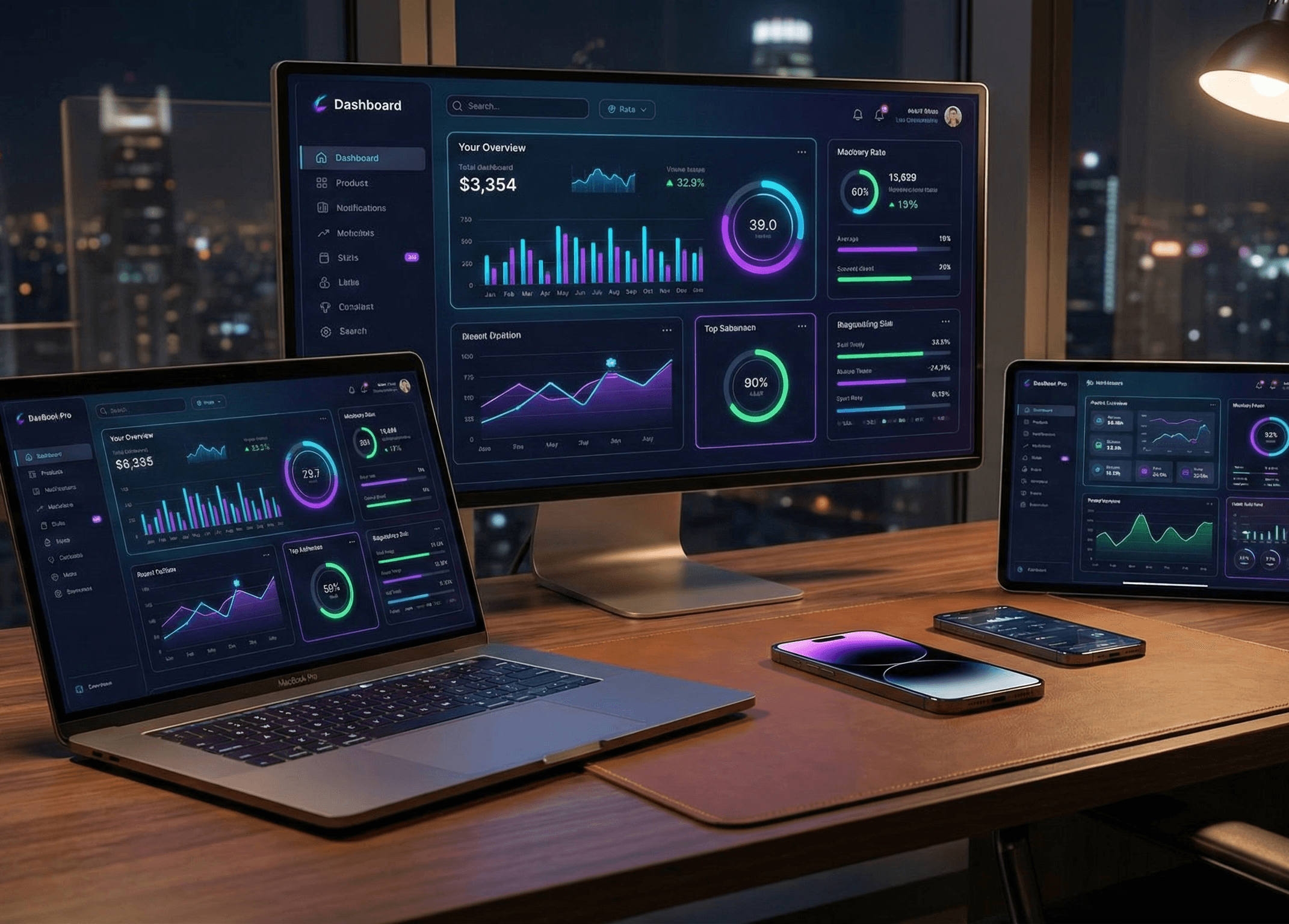 This image highlights Edikt Media’s UI/UX and website development services — creating modern, responsive, and user-friendly digital interfaces and websites for brands.