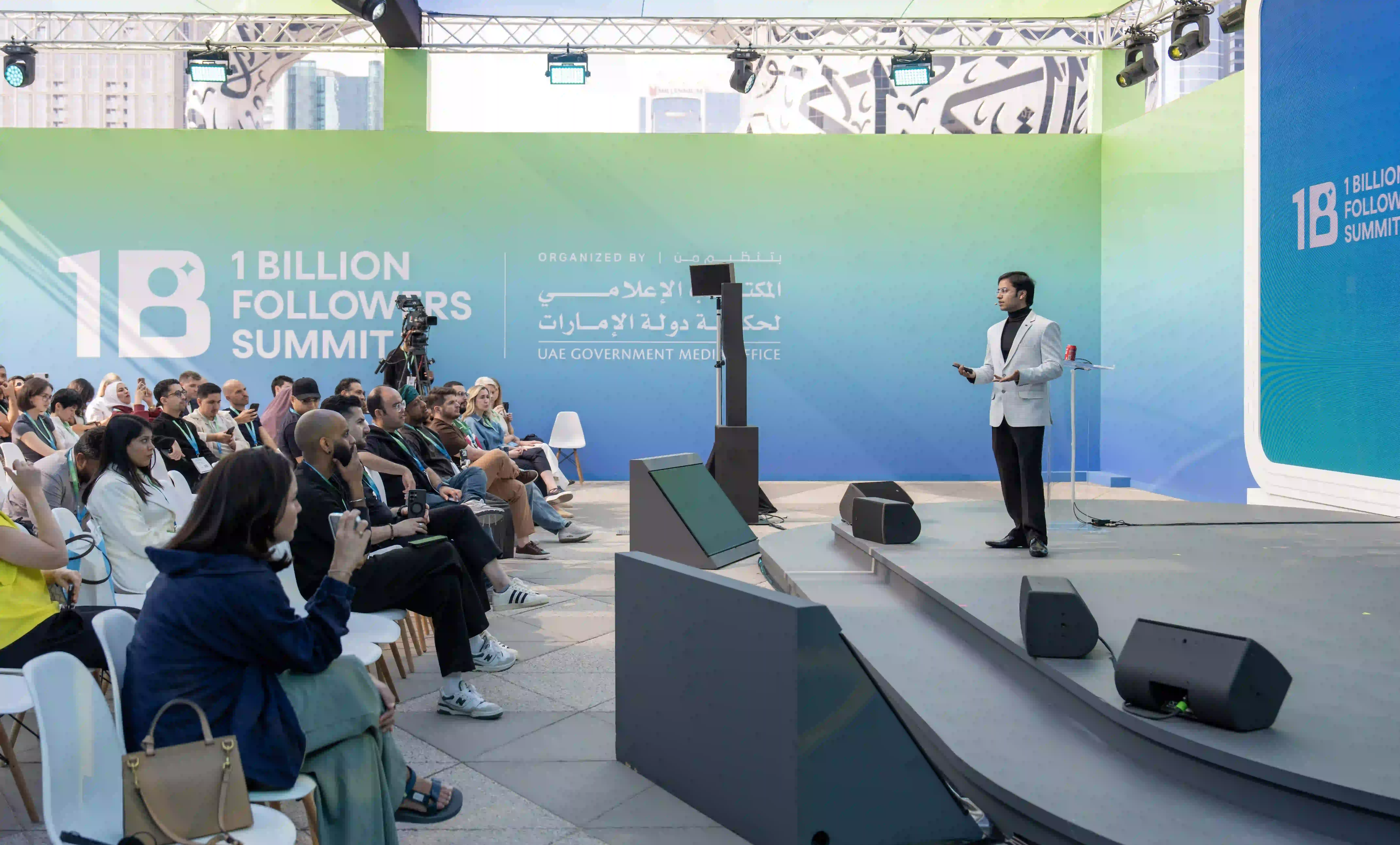 An image of 'Pawan Kumar' at the '1 Billion Followers Summit' in Dubai