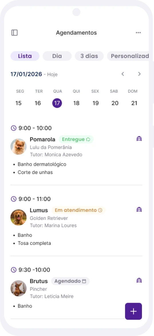 Agenda que funciona como você pensa. puplin