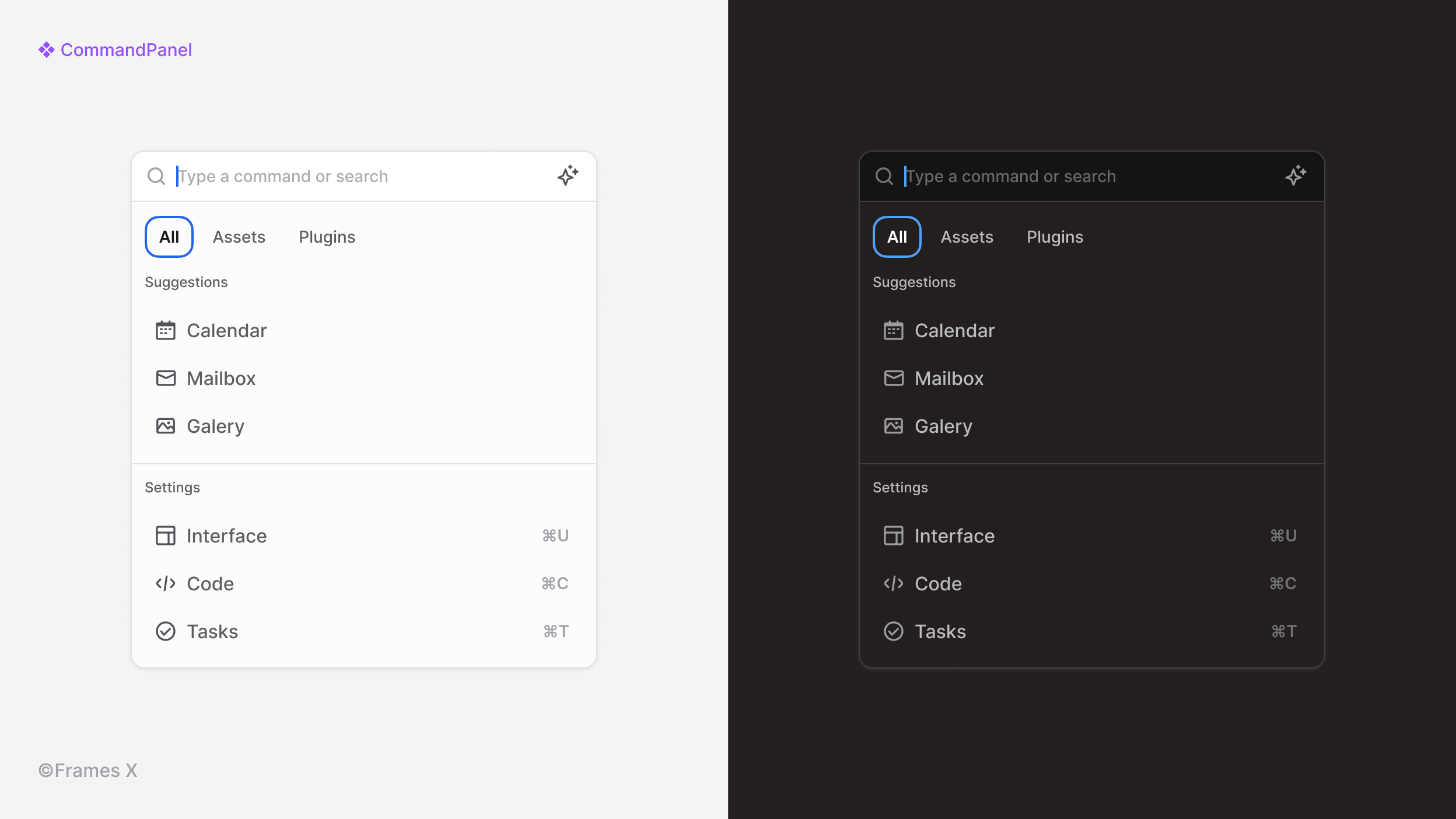 Command Panel UI Component