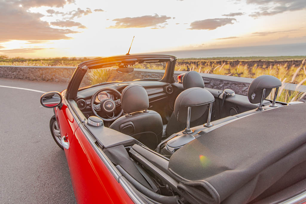 Red Mini Cooper For Rent In Kona Big Island Hawaii