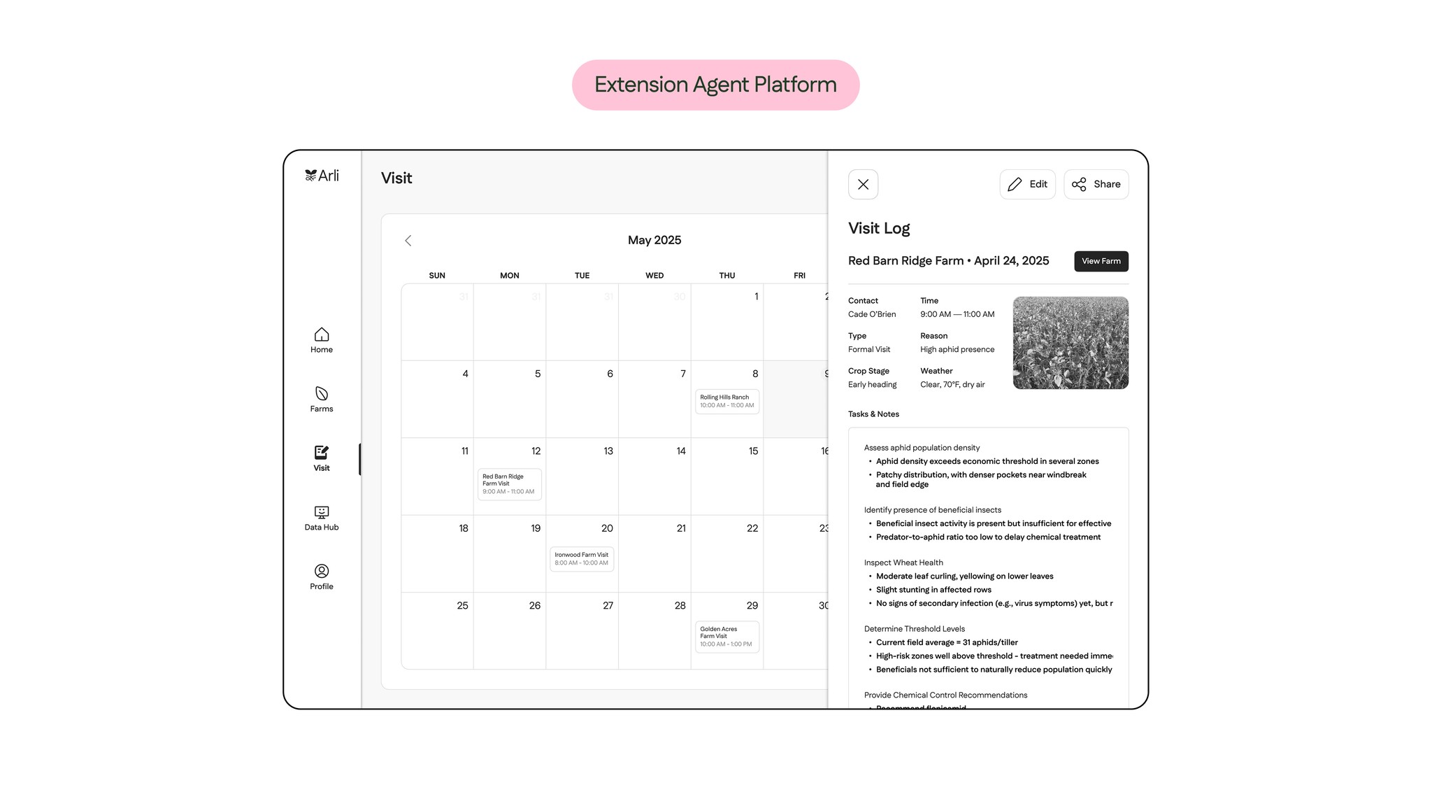 arli extension agent view desktop