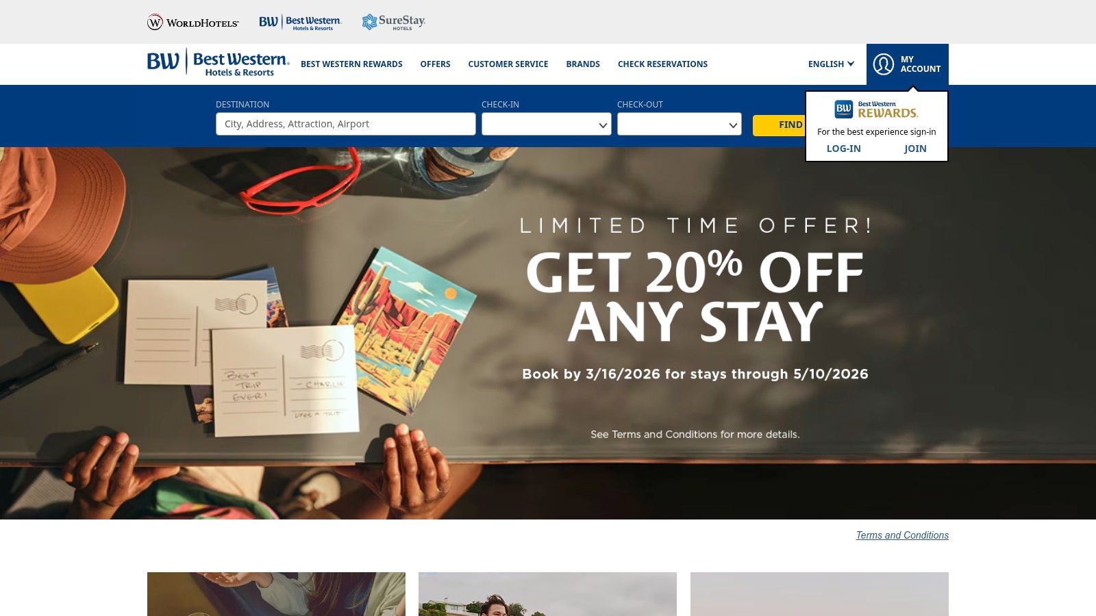 A screenshot of the Best Western website, which allows users to search for hotels and filter specifically for pet-friendly locations.