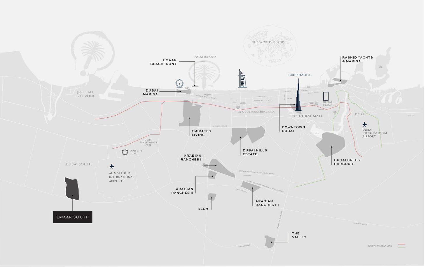 Emaar South Location Map