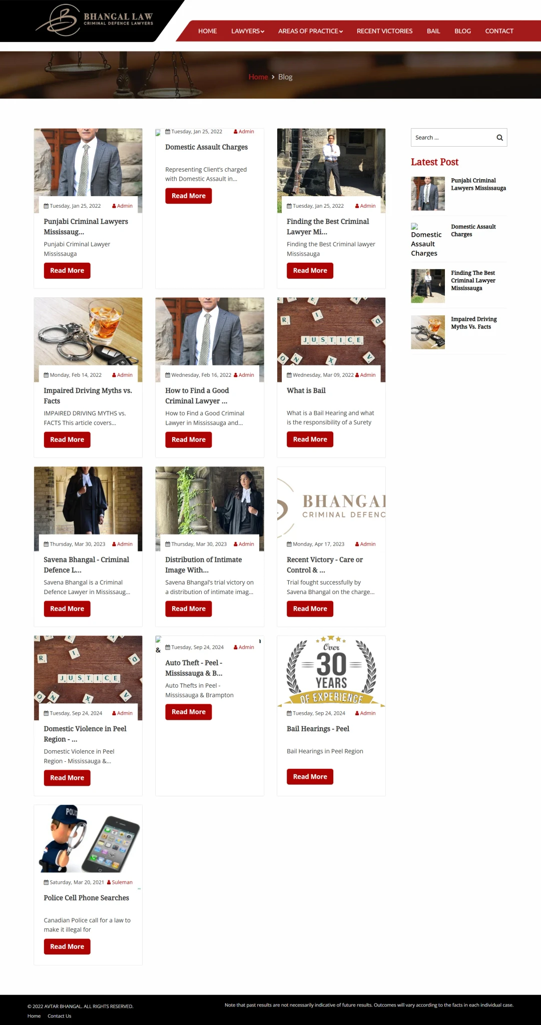 blog page for bhangallaw website developed & designed by Dreams Agency Mississauga, Ontario