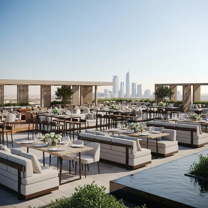 Rooftop for corporate event in the middle east