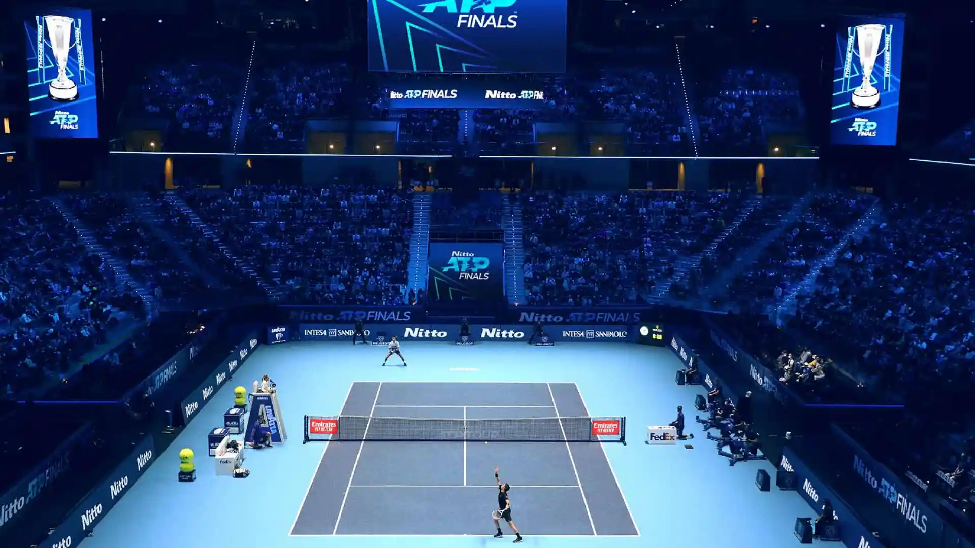 A tennis match at the Nitto ATP Finals, the event launching the new ATP TikTok creator partnership.