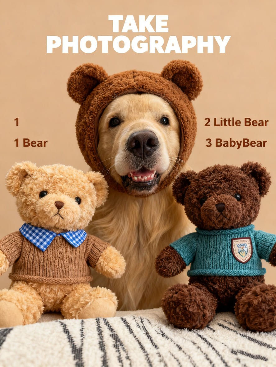 dog with teddy bear portrait photography by Lefty Studio