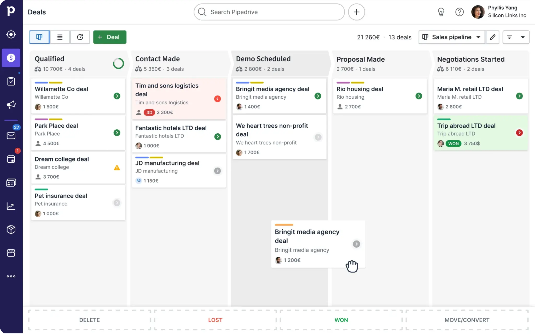 파이프드라이브 CRM