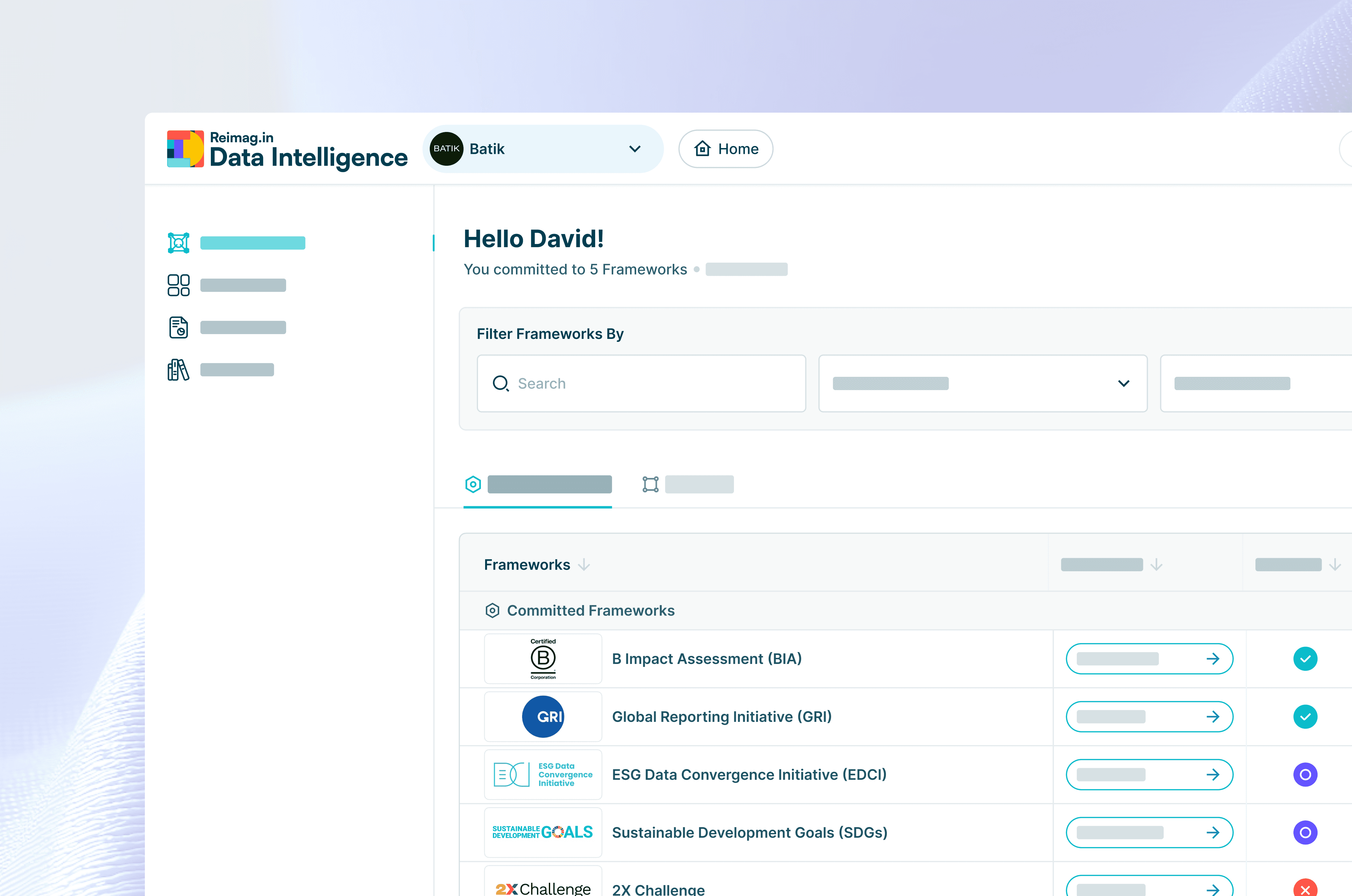 Reimag.in Data Intelligence product screens