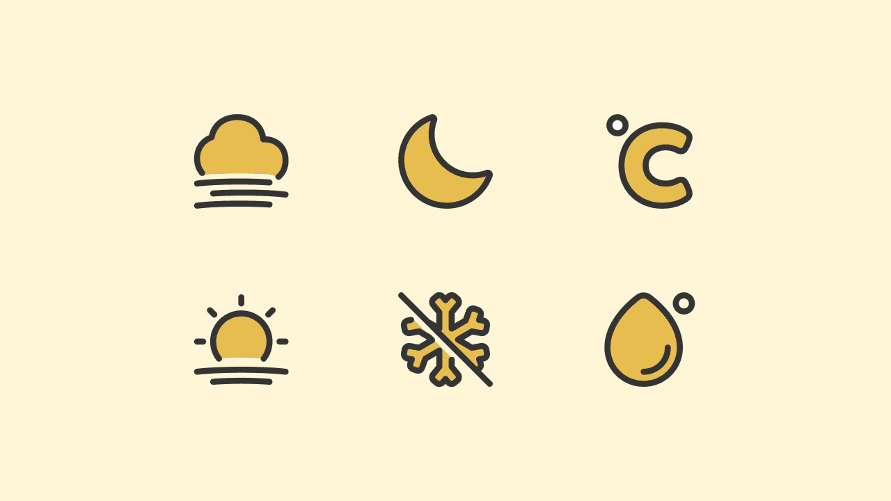 Plump Duo Weather Icon Set