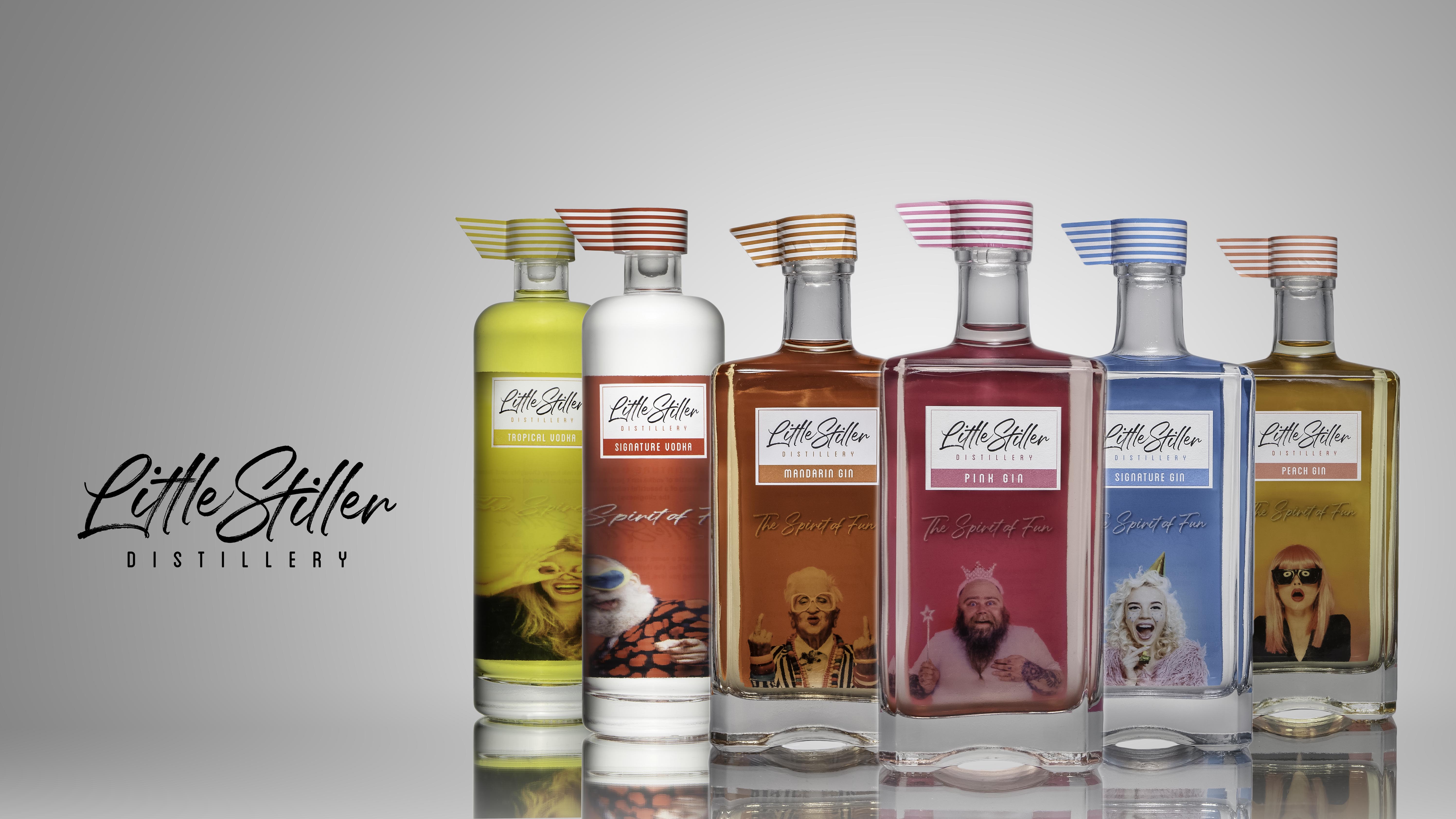 a dropping bottle with bird of paradise flower