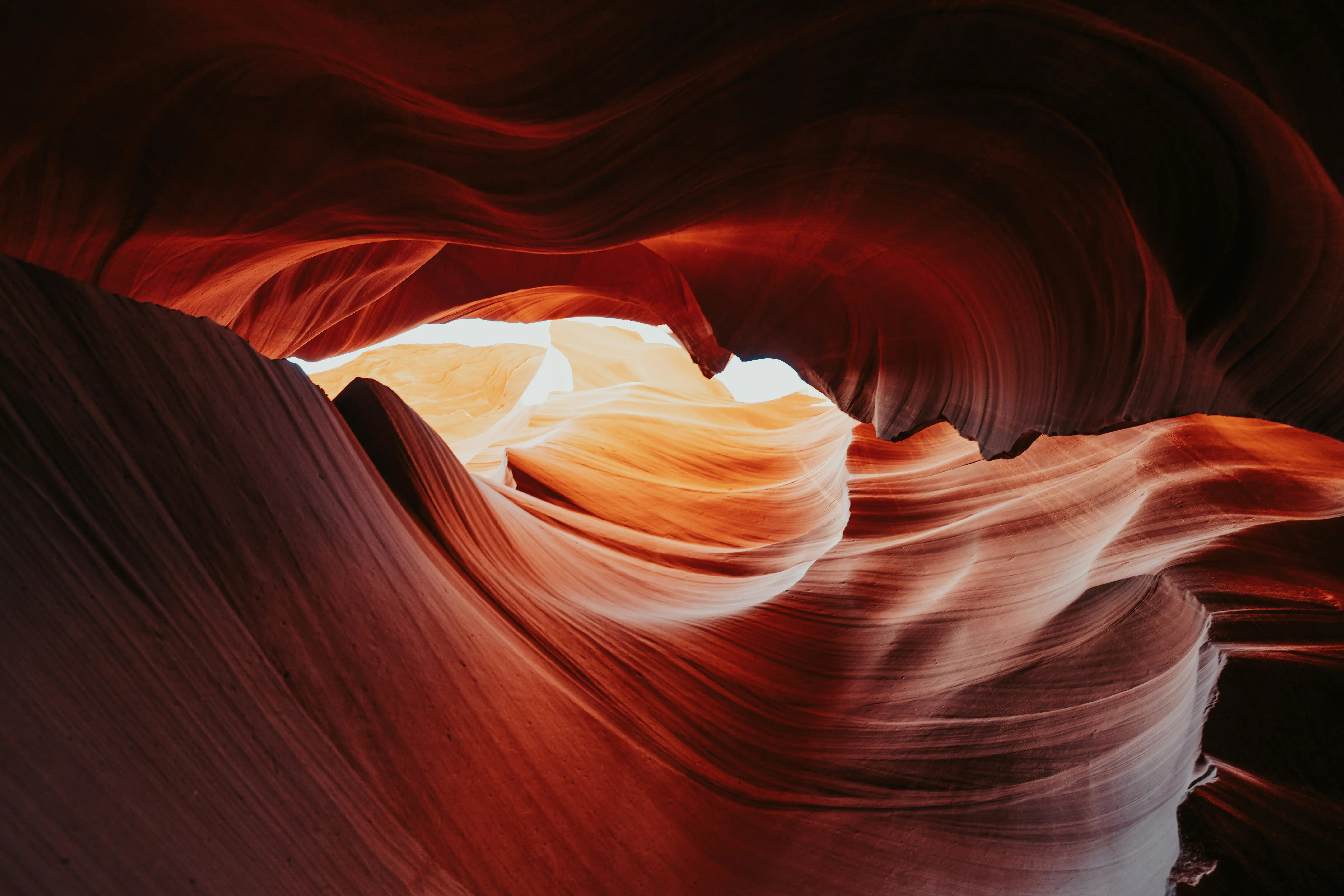 Image of red stone cave