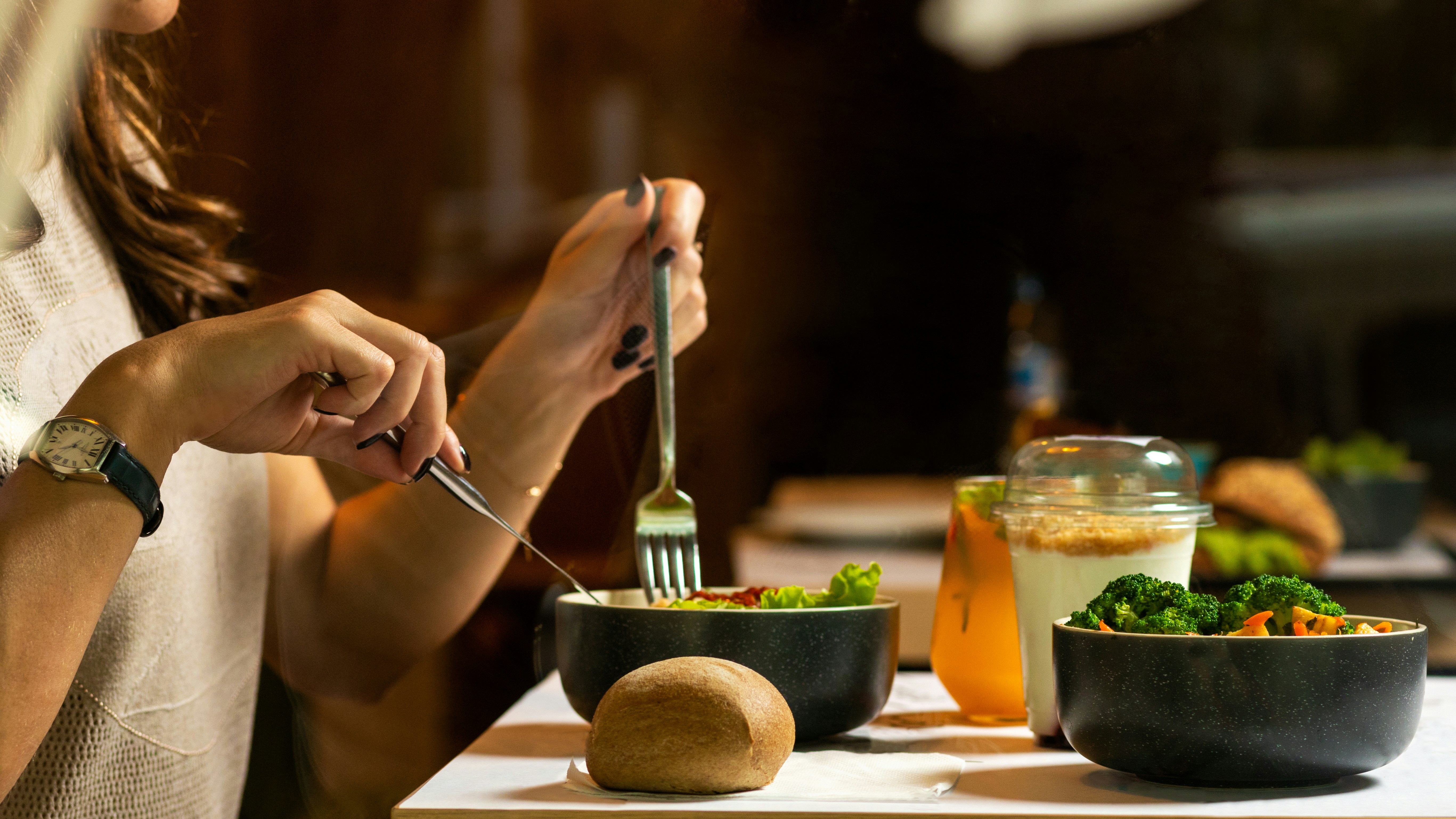 A Person have health forward food which shows the rise of conscious consumption pattern focused by rare ideas