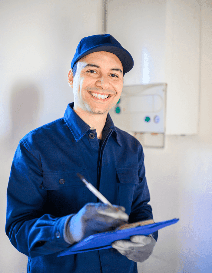 Técnico de mantenimiento especializado de Gregal Ingeniería realizando labores en Palma de Mallorca