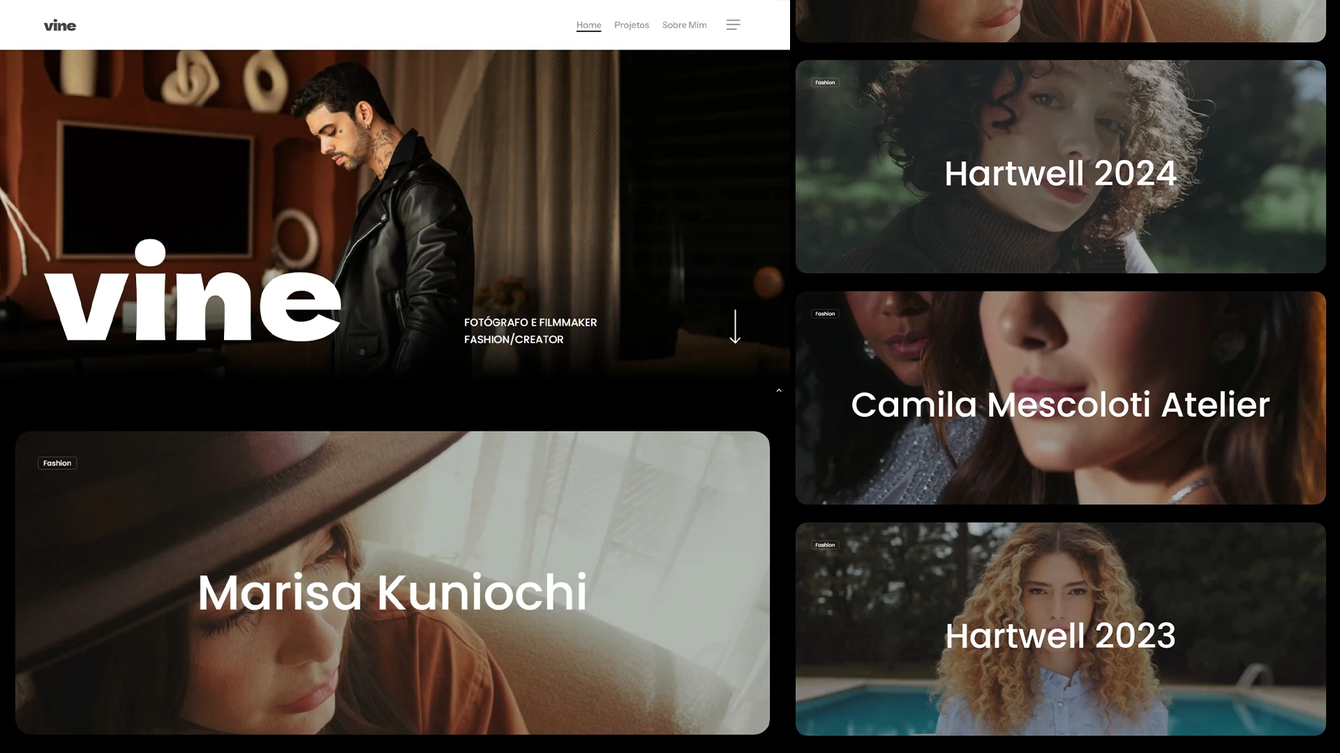 Interface de website
