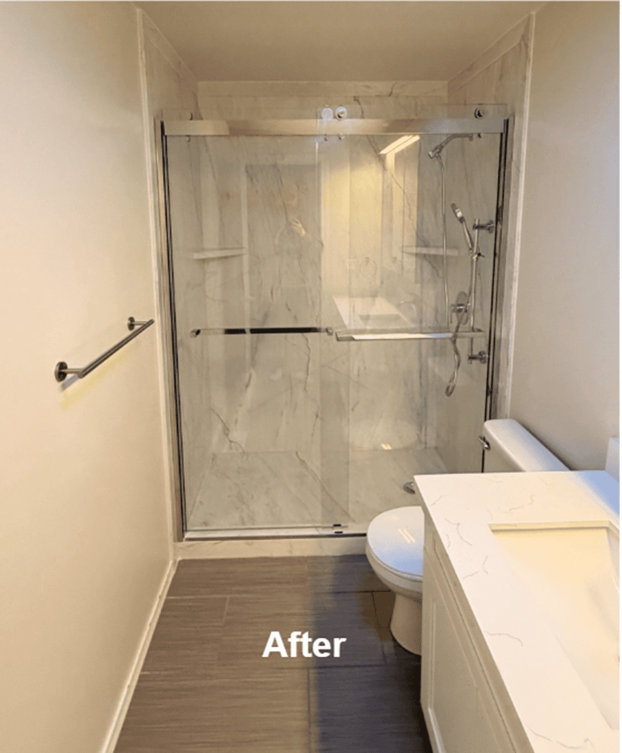 Bellevue bathroom remodel project 1 after picture