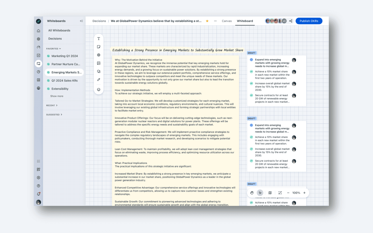 whiteboards for planning