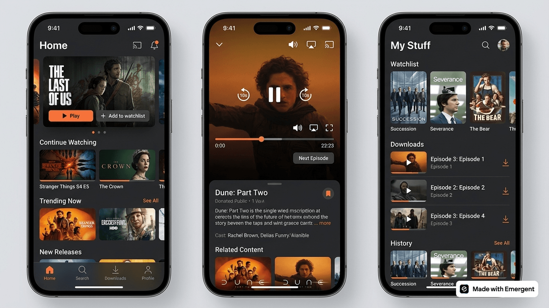 OTT App Made with Emergent