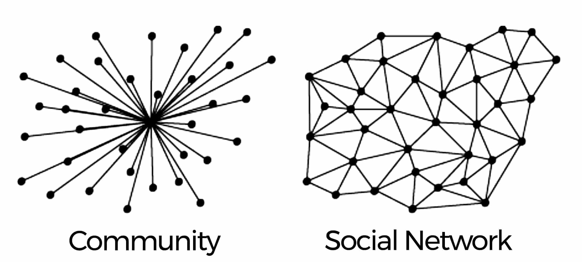 Community versus Social Network structure