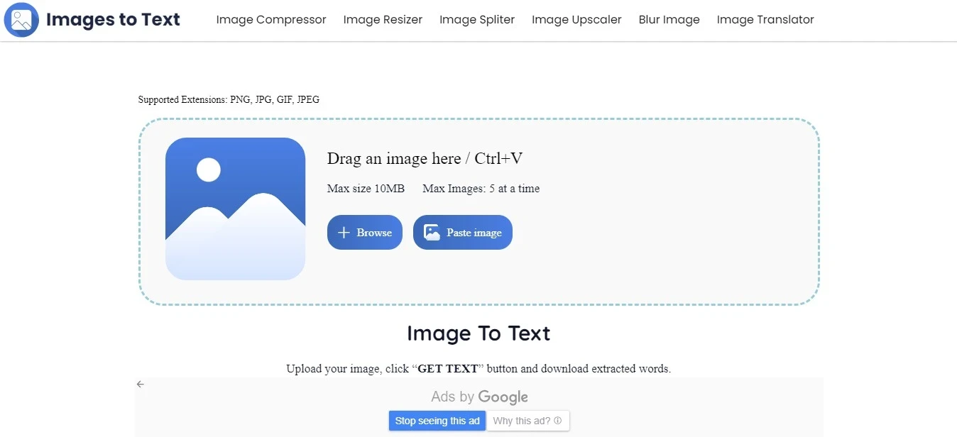 images to text