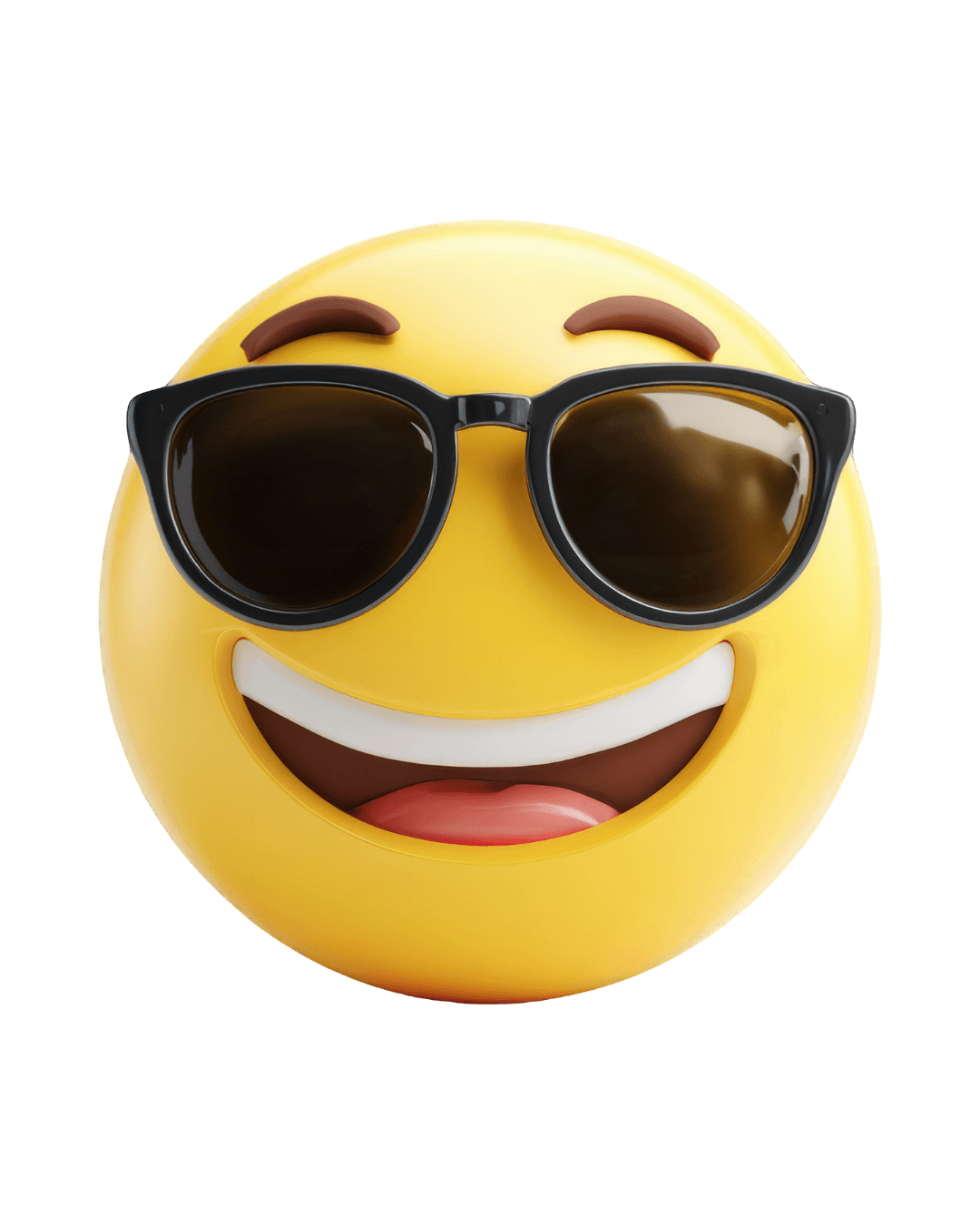 emoji, happy, glasses