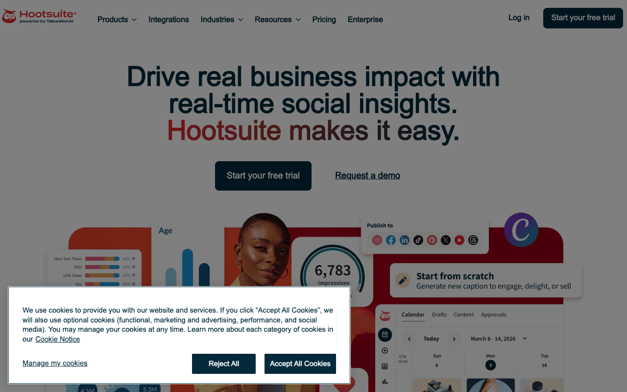 Hootsuite екранна снимка