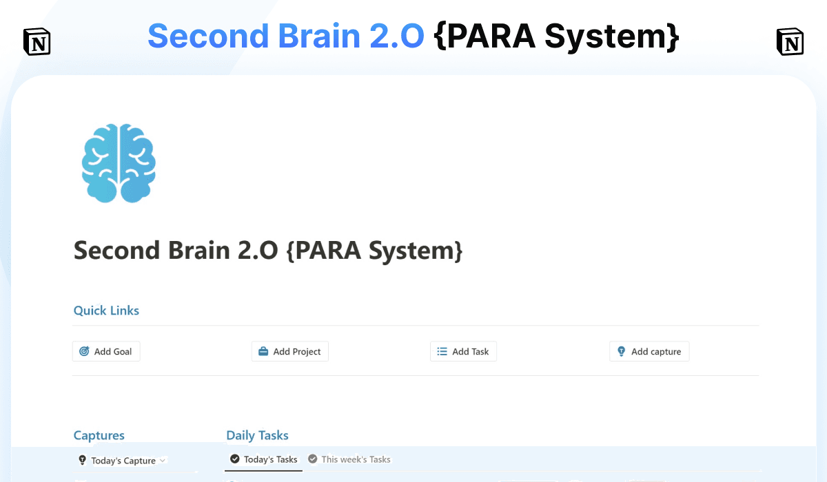 10+ Best Notion Second Brain Templates for 2024