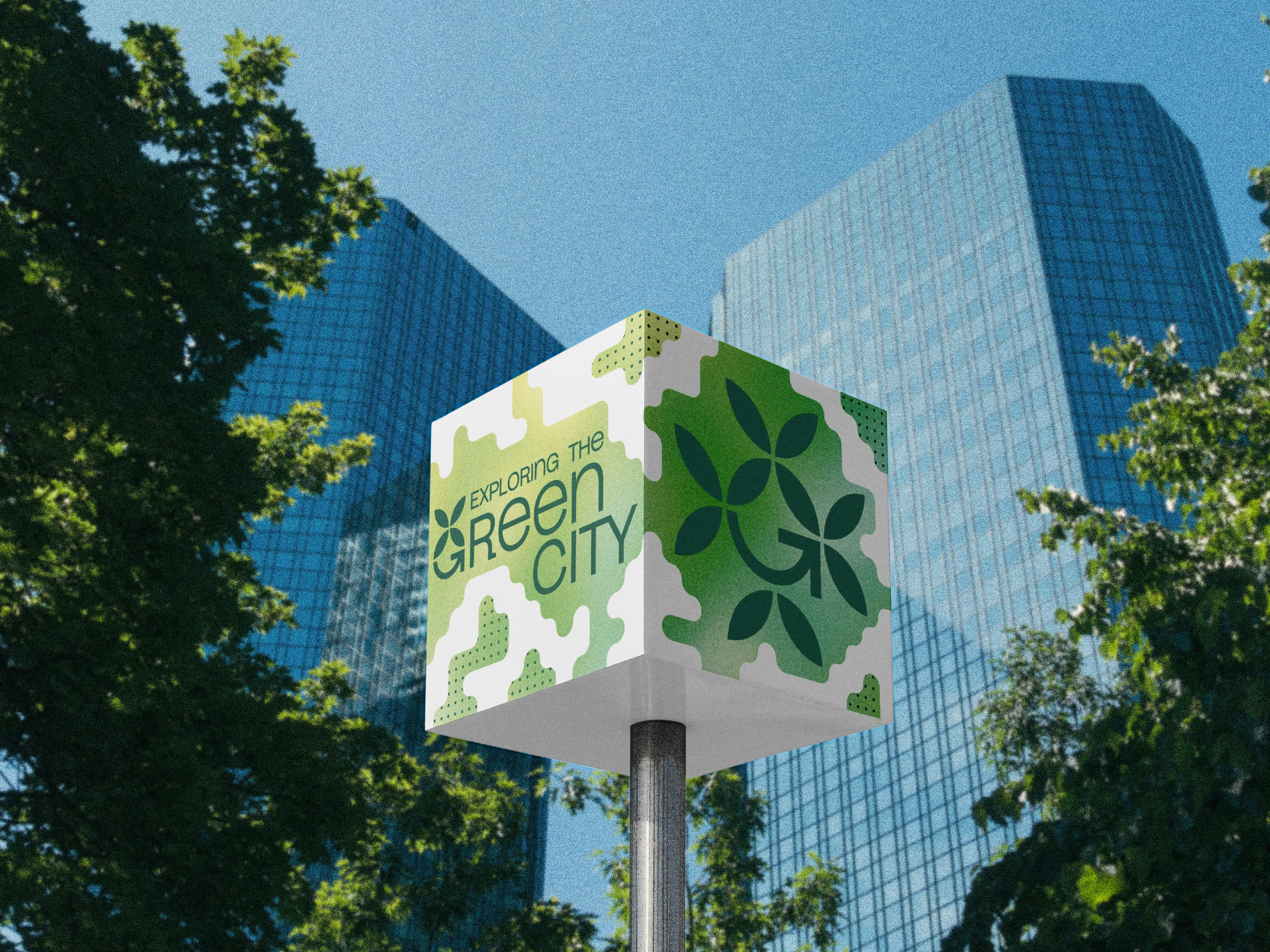 Visuelle Identität des Green City Festivals, Installation im Stadtraum Frankfurt