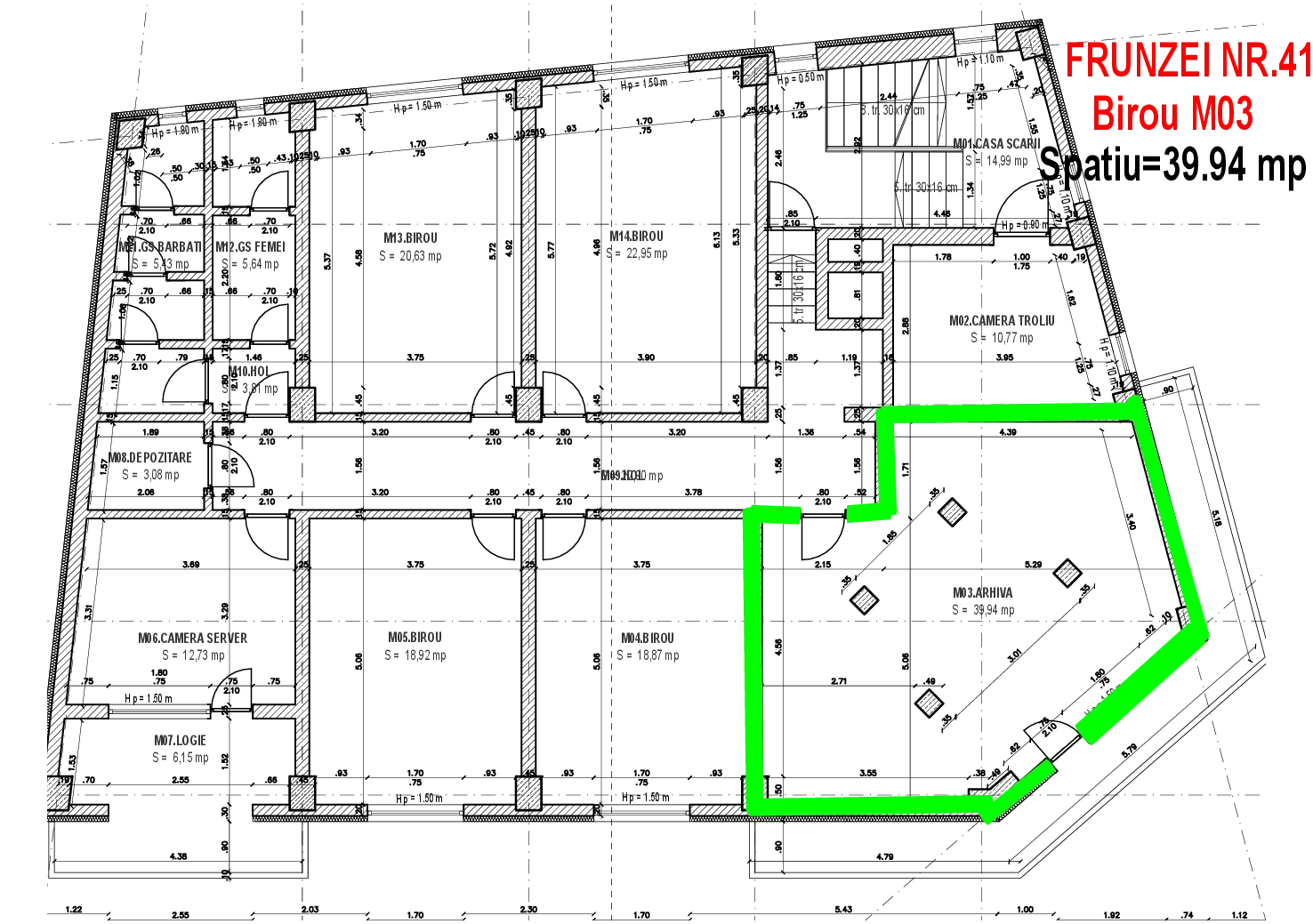 Plan Iridex Frunzei Biroul M03