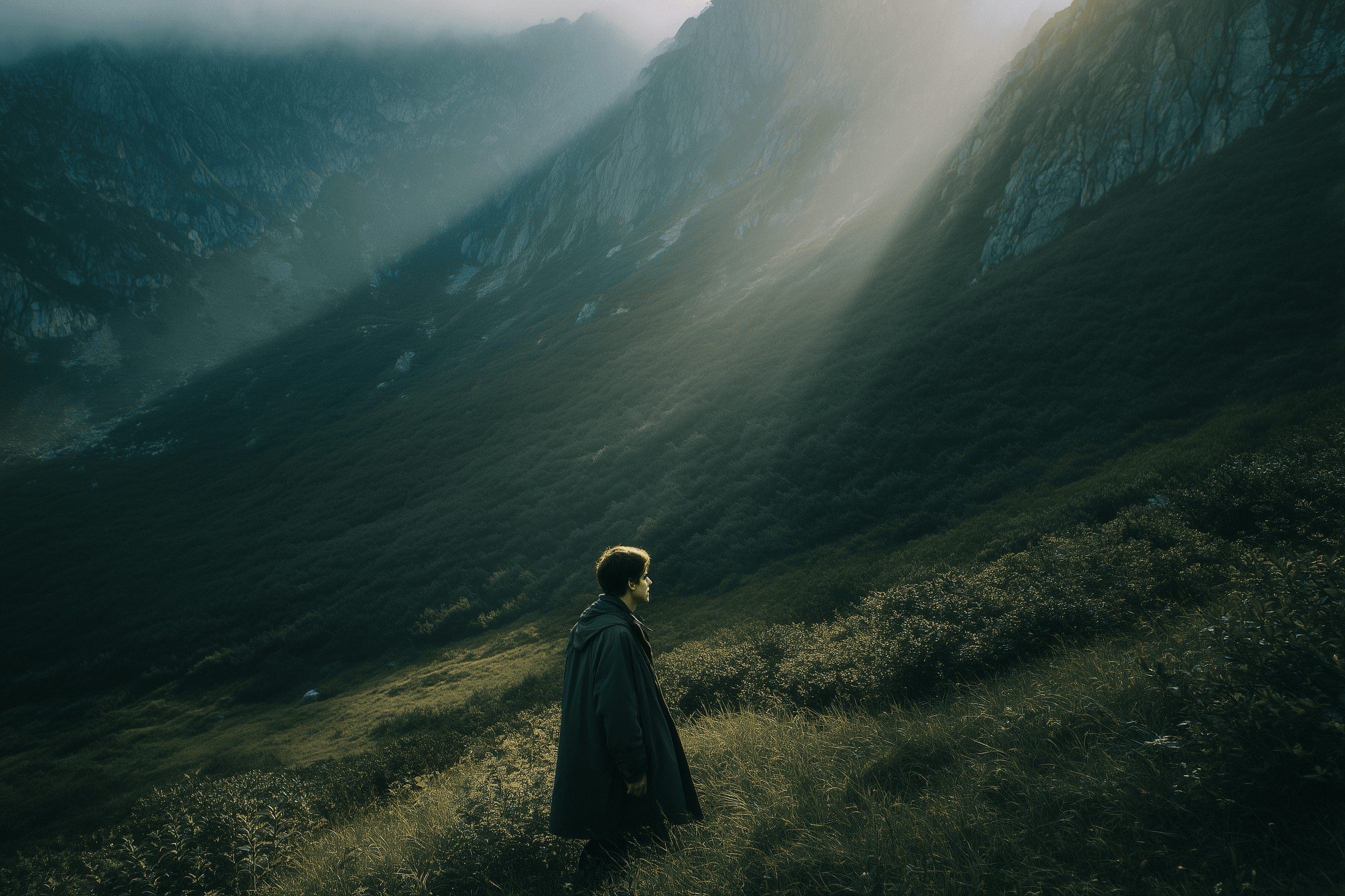 Image of a person in a landscape