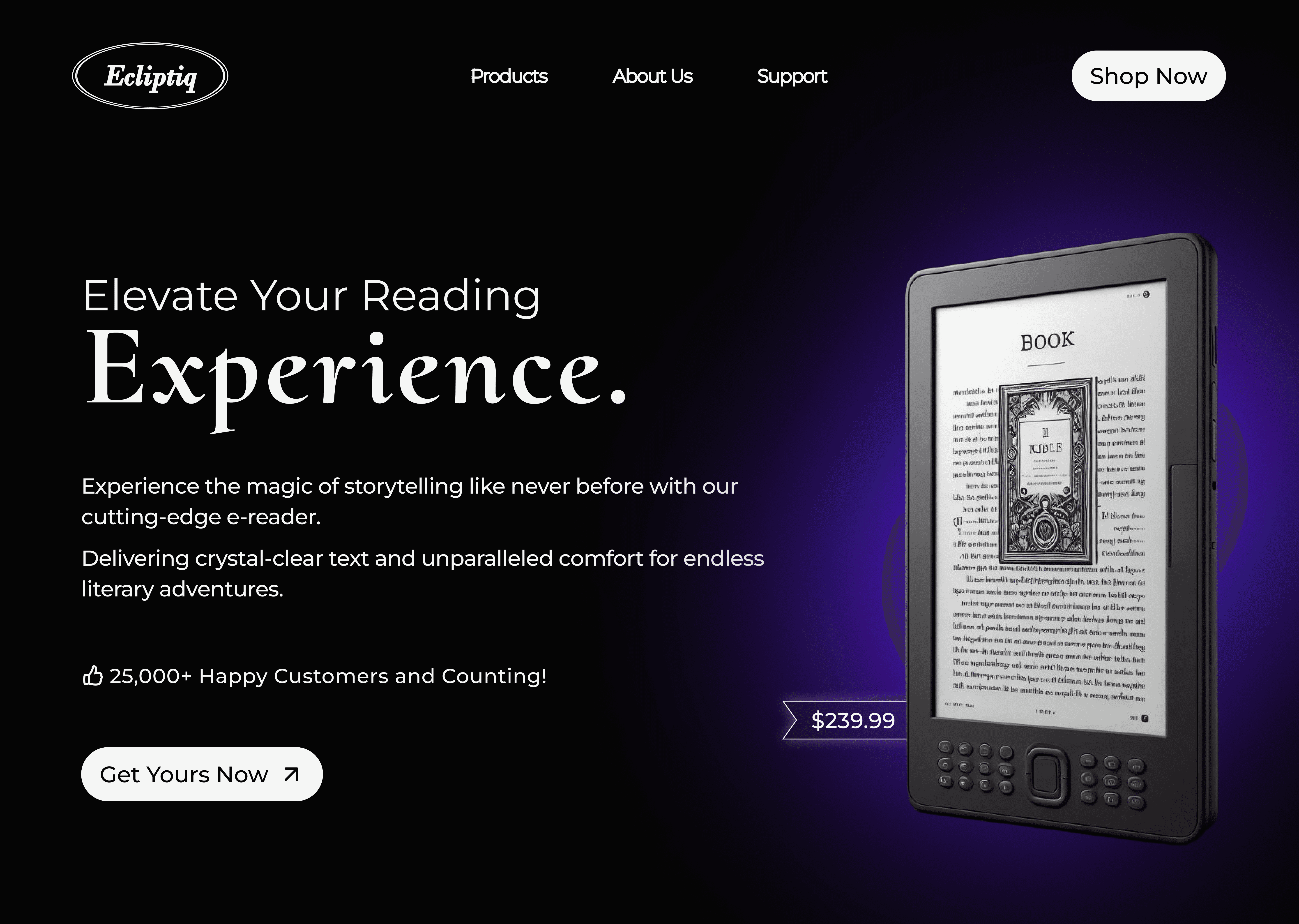 E-Reader Landing Page