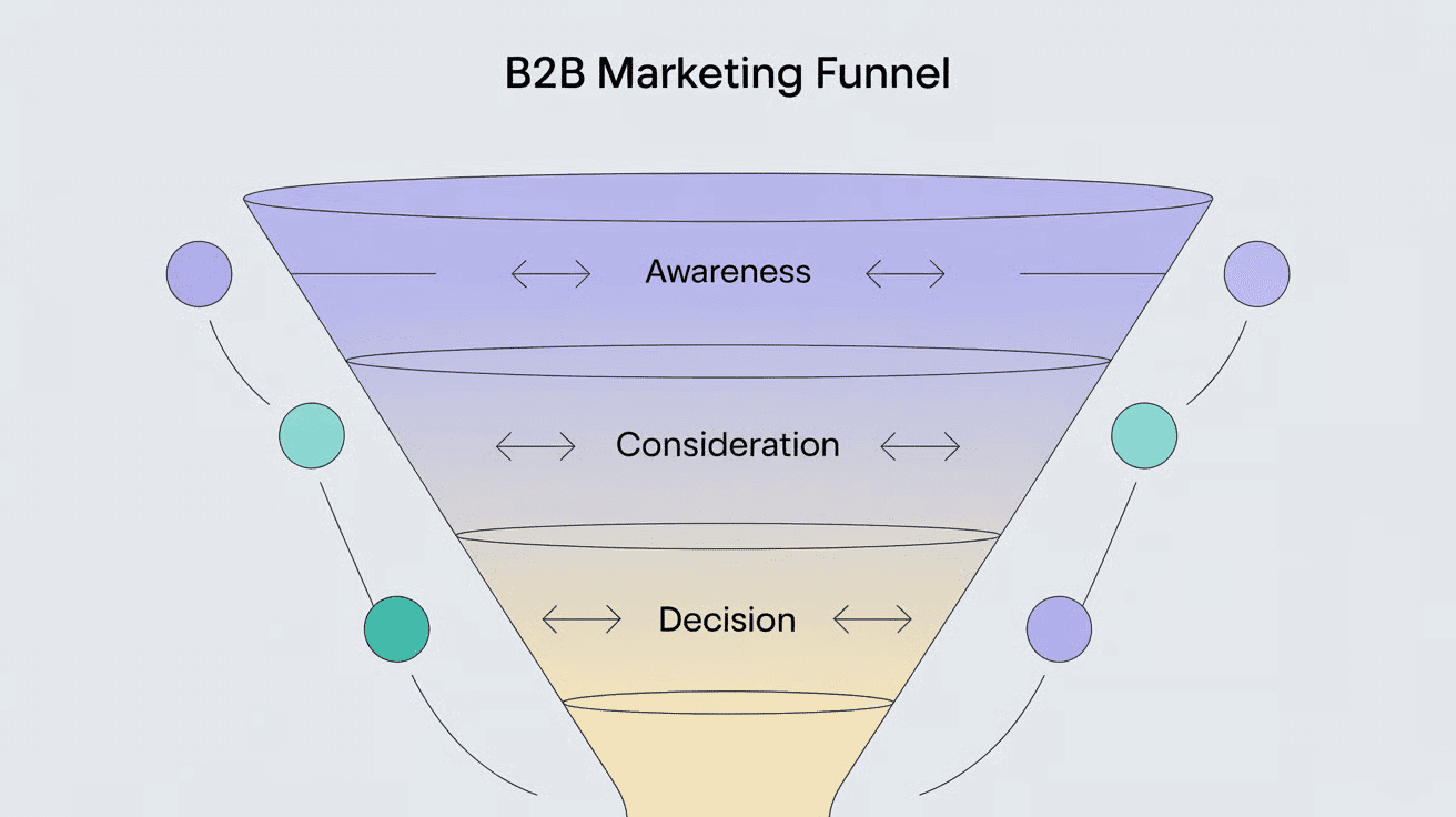 B2B Marketing Funnel Explained: Mastering the B2B Funnel from BOFU to Top-of-Funnel | Milk and Cookies Studio