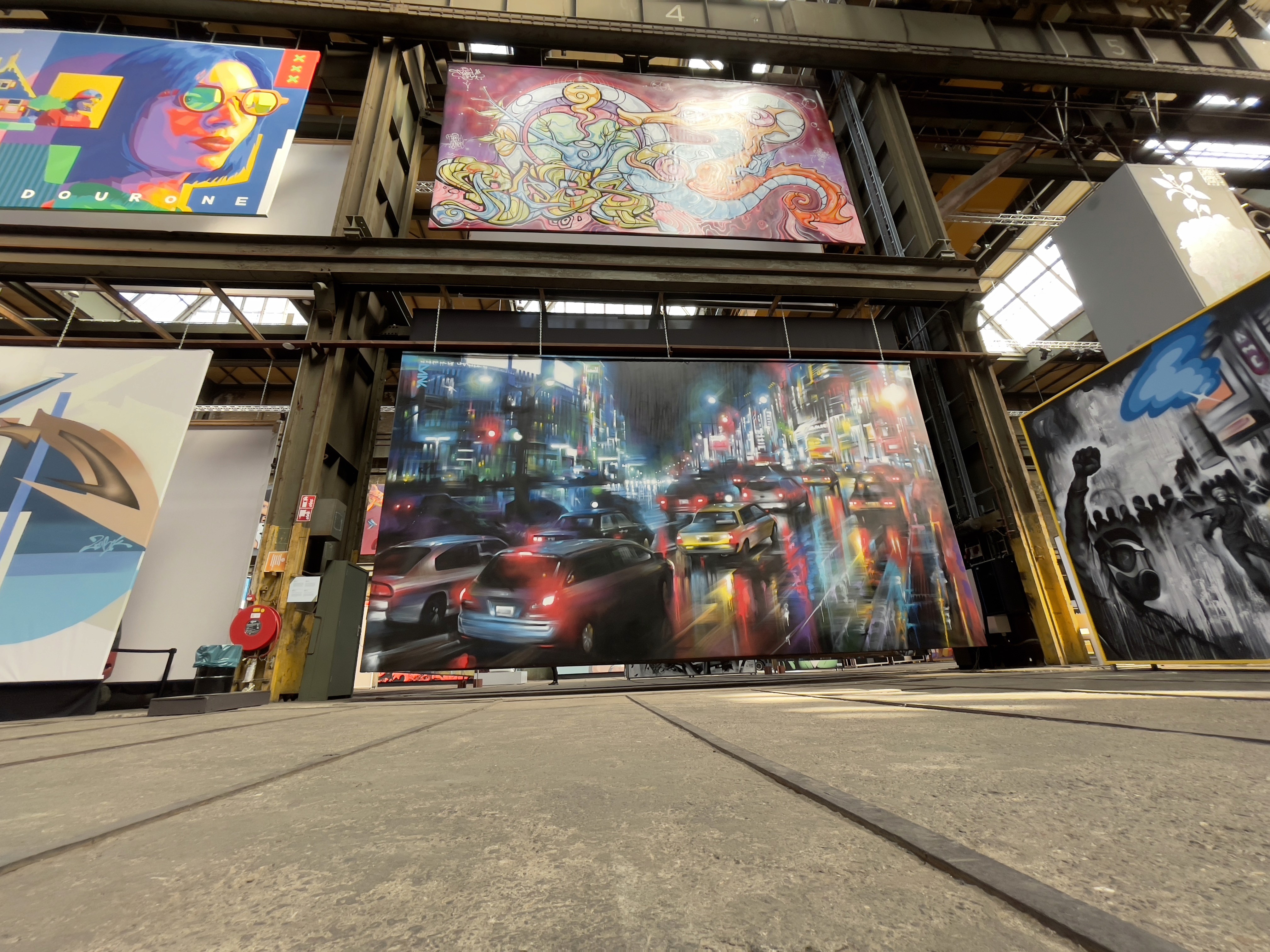 a person standing in front of a building