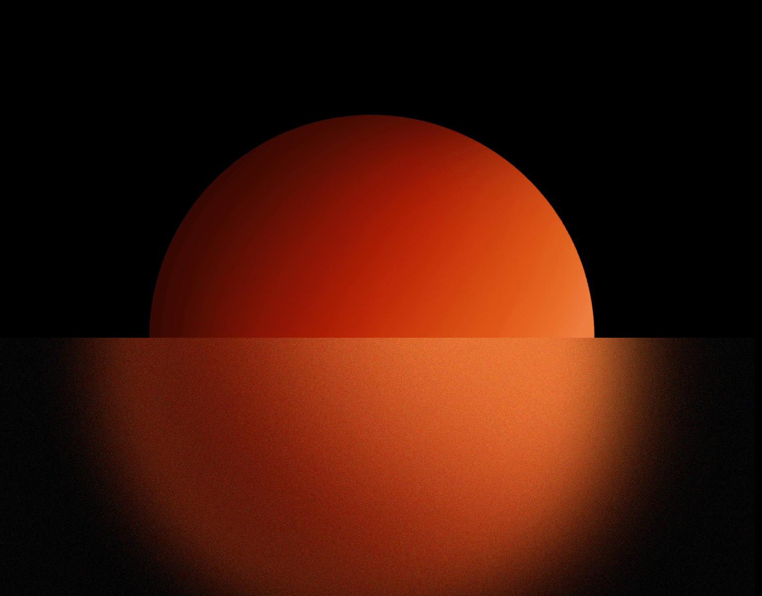 A man dressed in a striking red and black suit, featuring glowing eyes that add an eerie effect to his appearance.