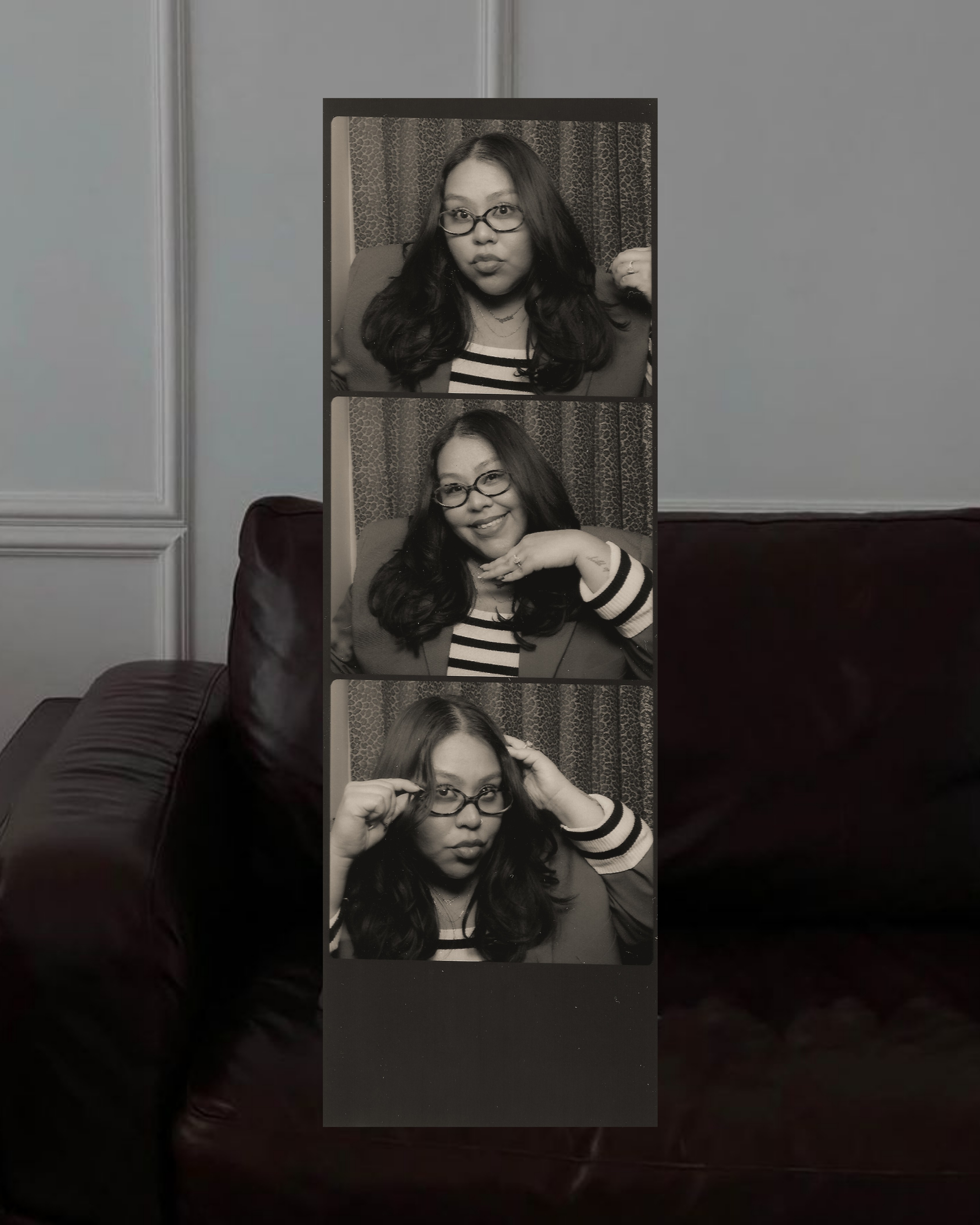 a blurry photo of a person standing in front of a wall