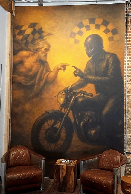 Birth Of The Cafe Racer Mural Inside Ace Cafe Sanford