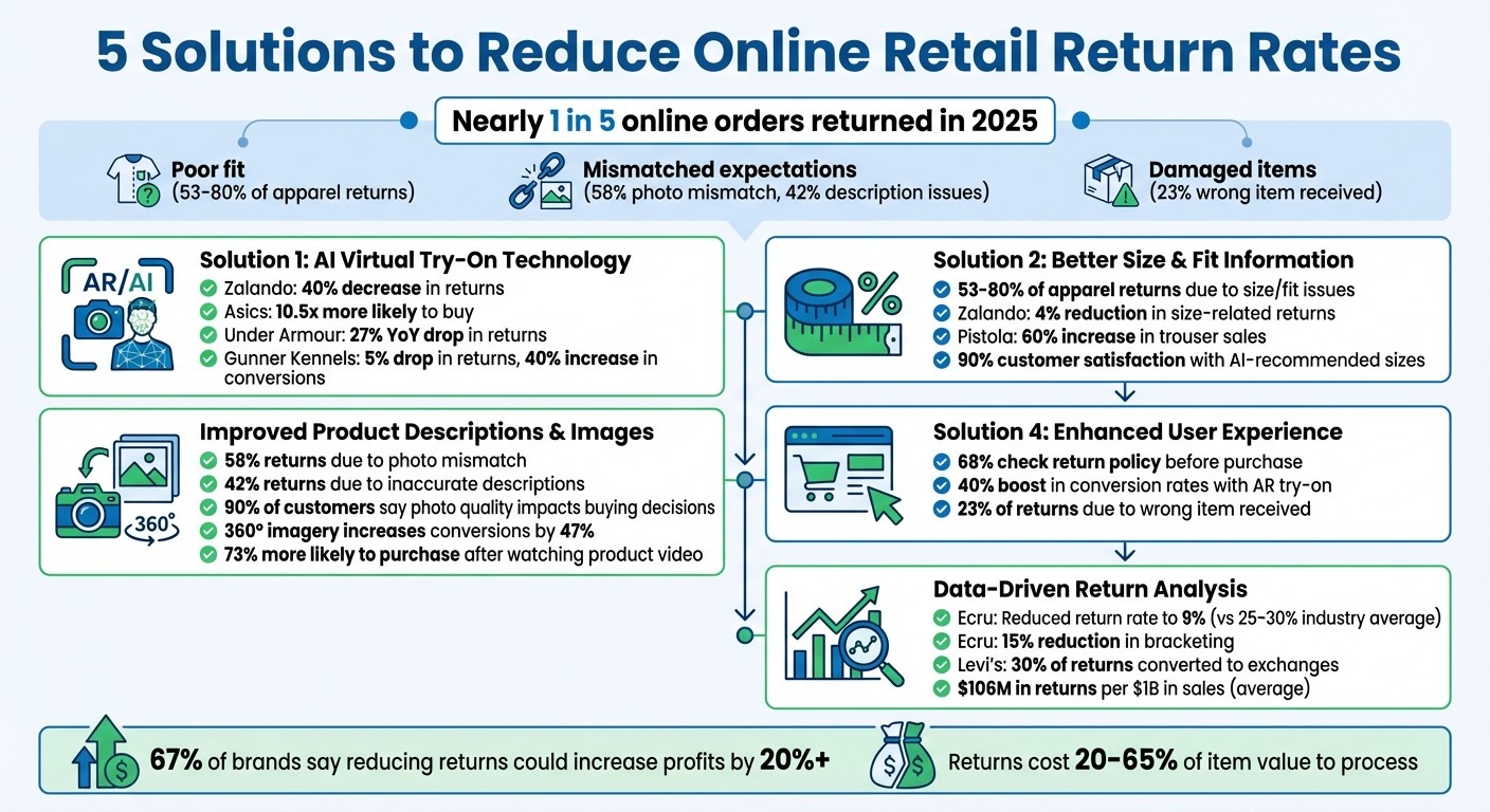 5 Solutions to Reduce Online Retail Return Rates - Key Statistics and Impact