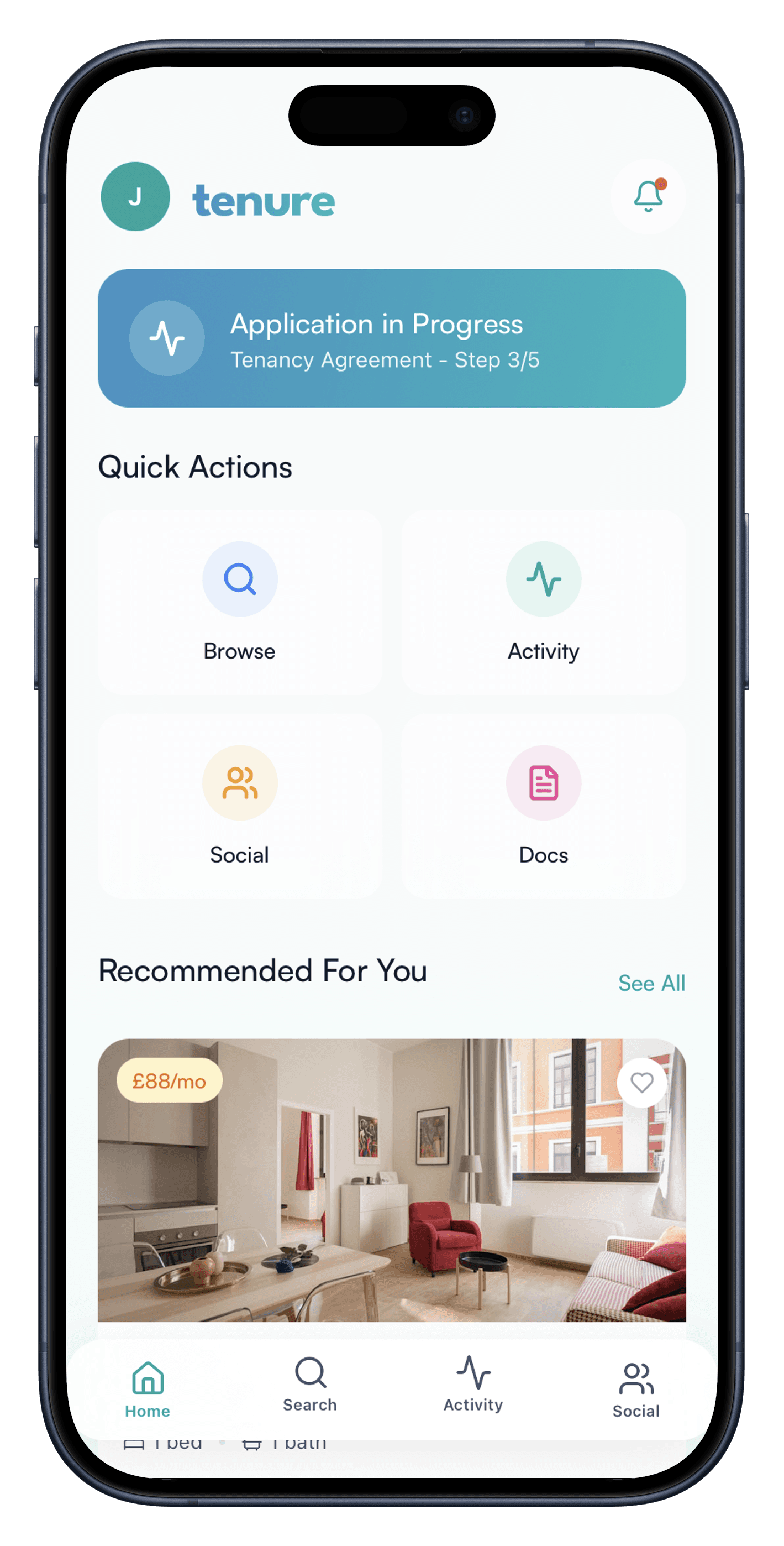 Student home dashboard