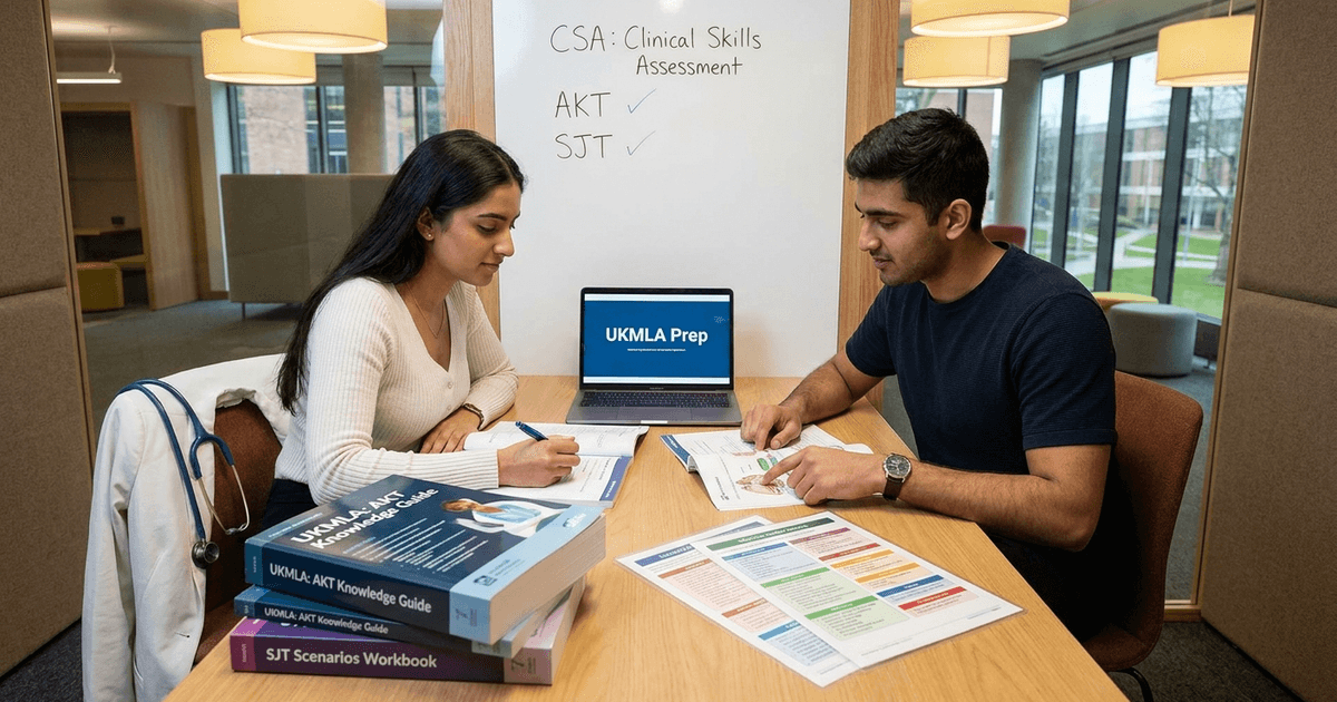 Cover: UKMLA Preparation 2026: Complete Study Guide — AKT, SJT, Clinical Assessment and First-Attempt Strategy