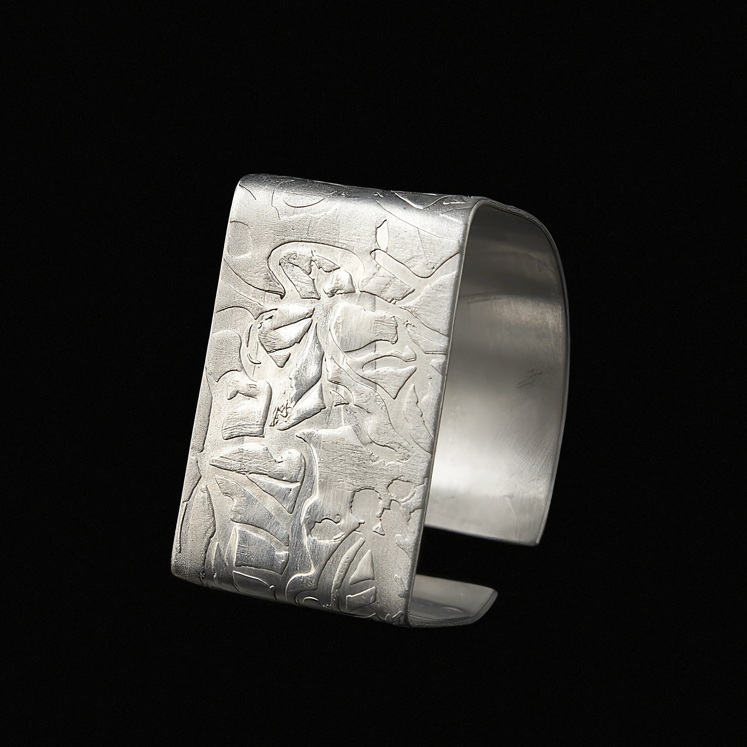 bracelet AK contemporary jewelry wide aluminum bracelet