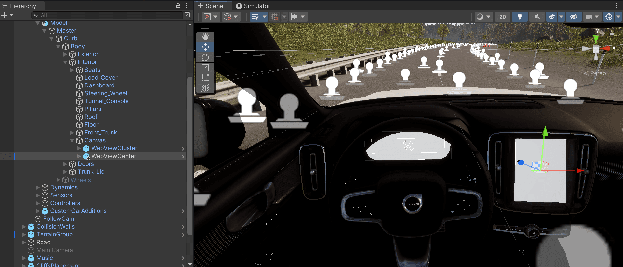 scene pane in unity