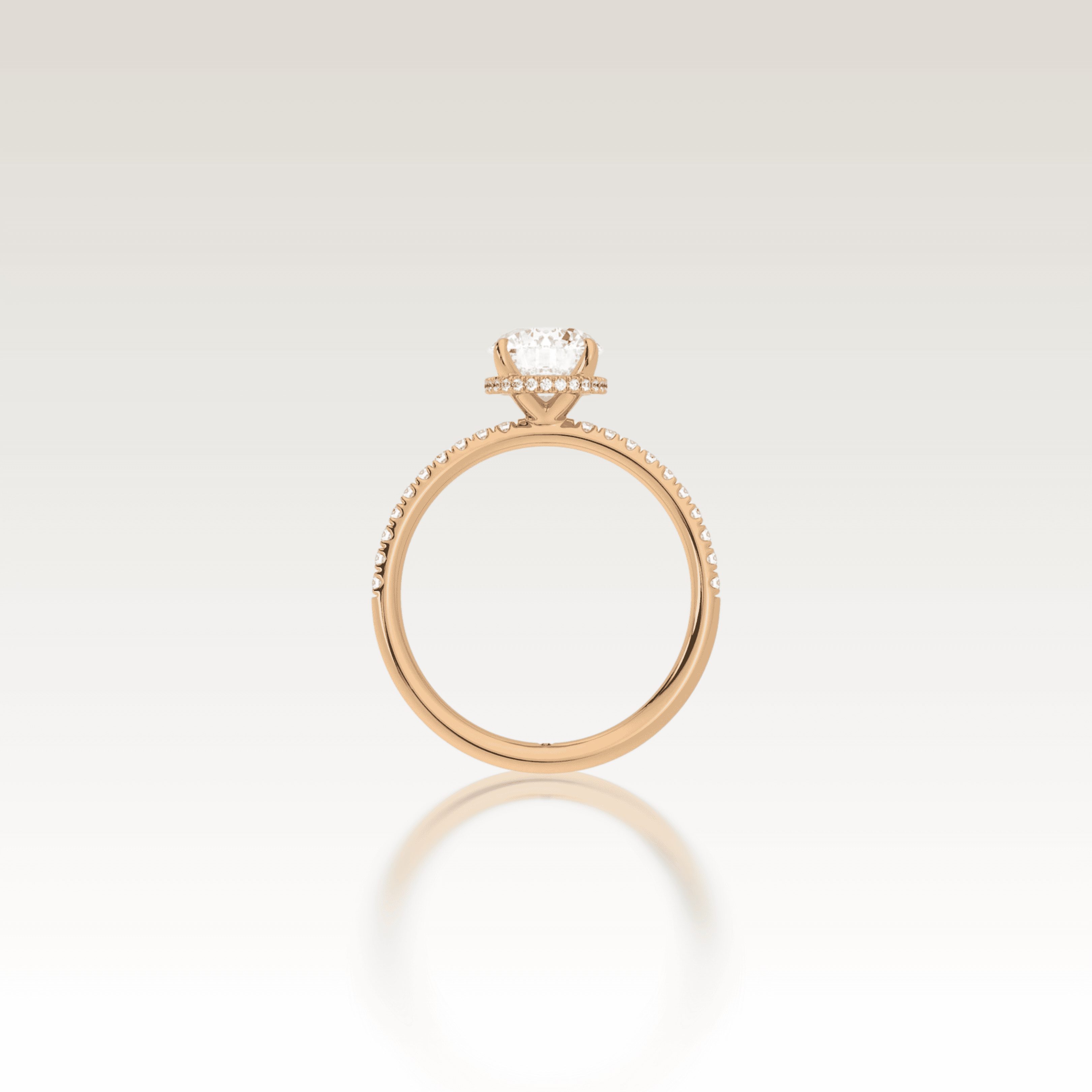Pavé Round Love Knot Diamond Ring image 2