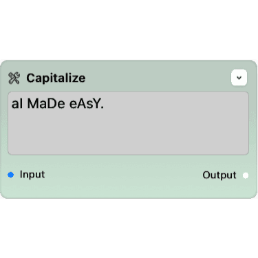 Screenshot of the Capitalize node.