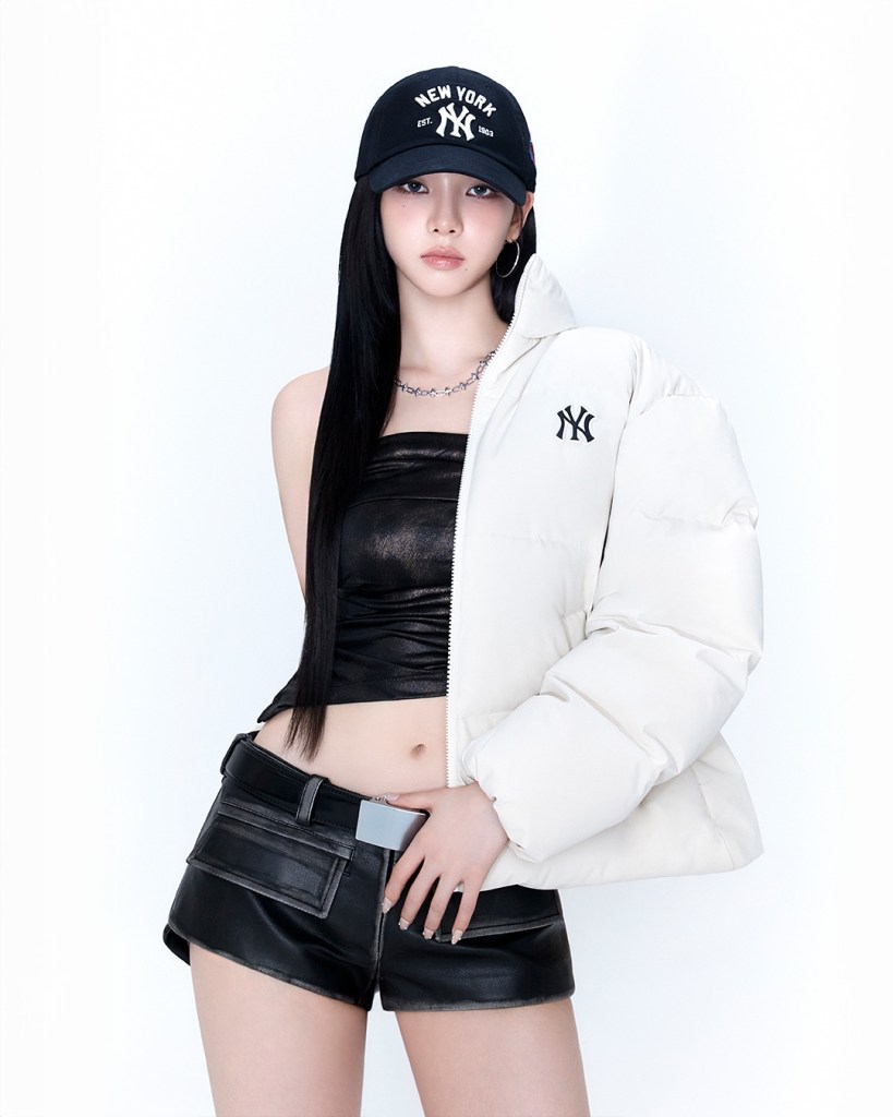 Karina unveils her latest MLB collection, “Curve the Winter,” featuring a hip and feminine style.