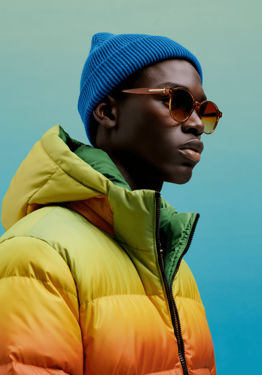 man with neon jacket