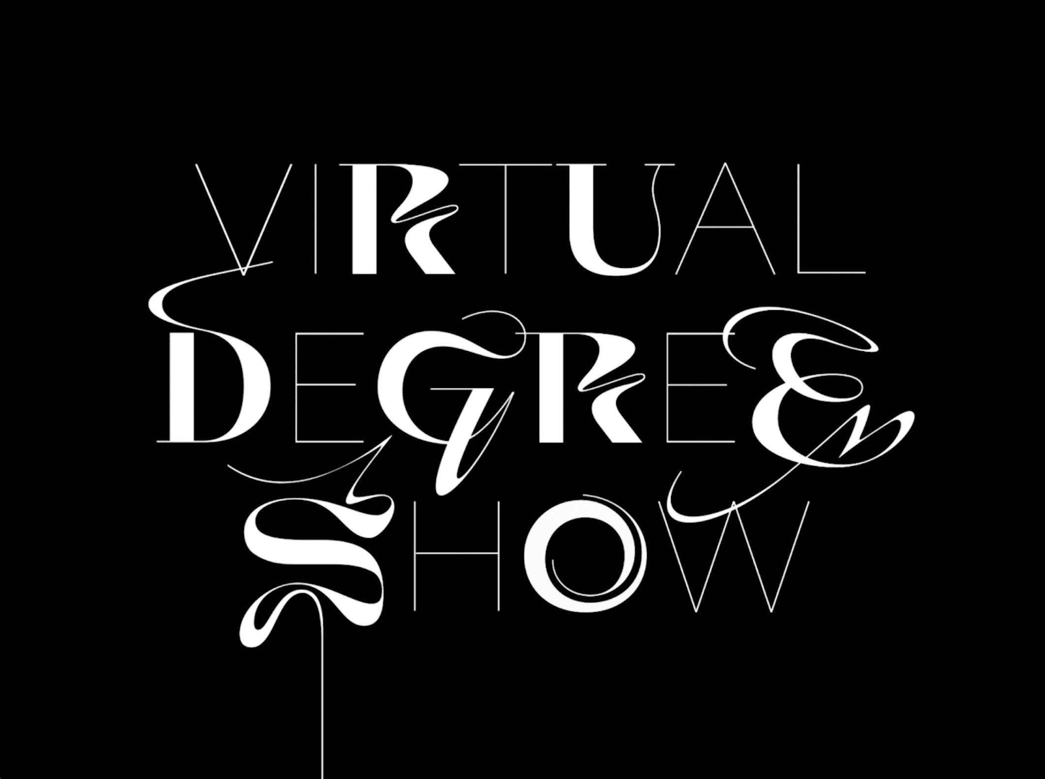 Typographic titles for a virtual exhibition