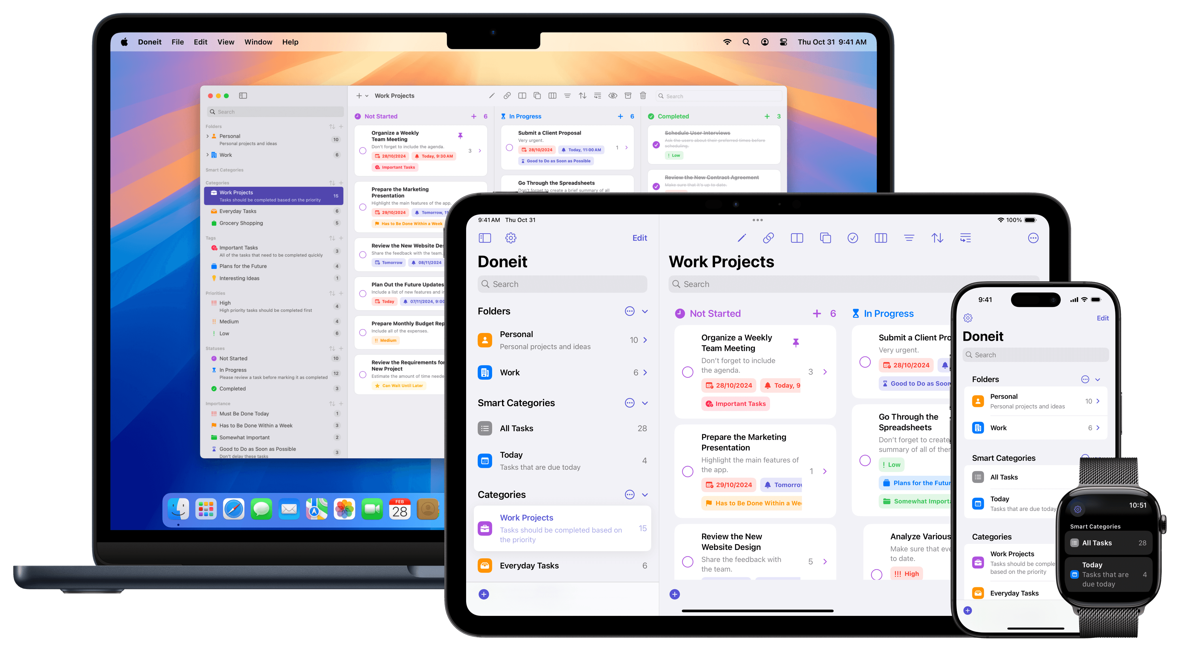 Doneit app on multiple devices